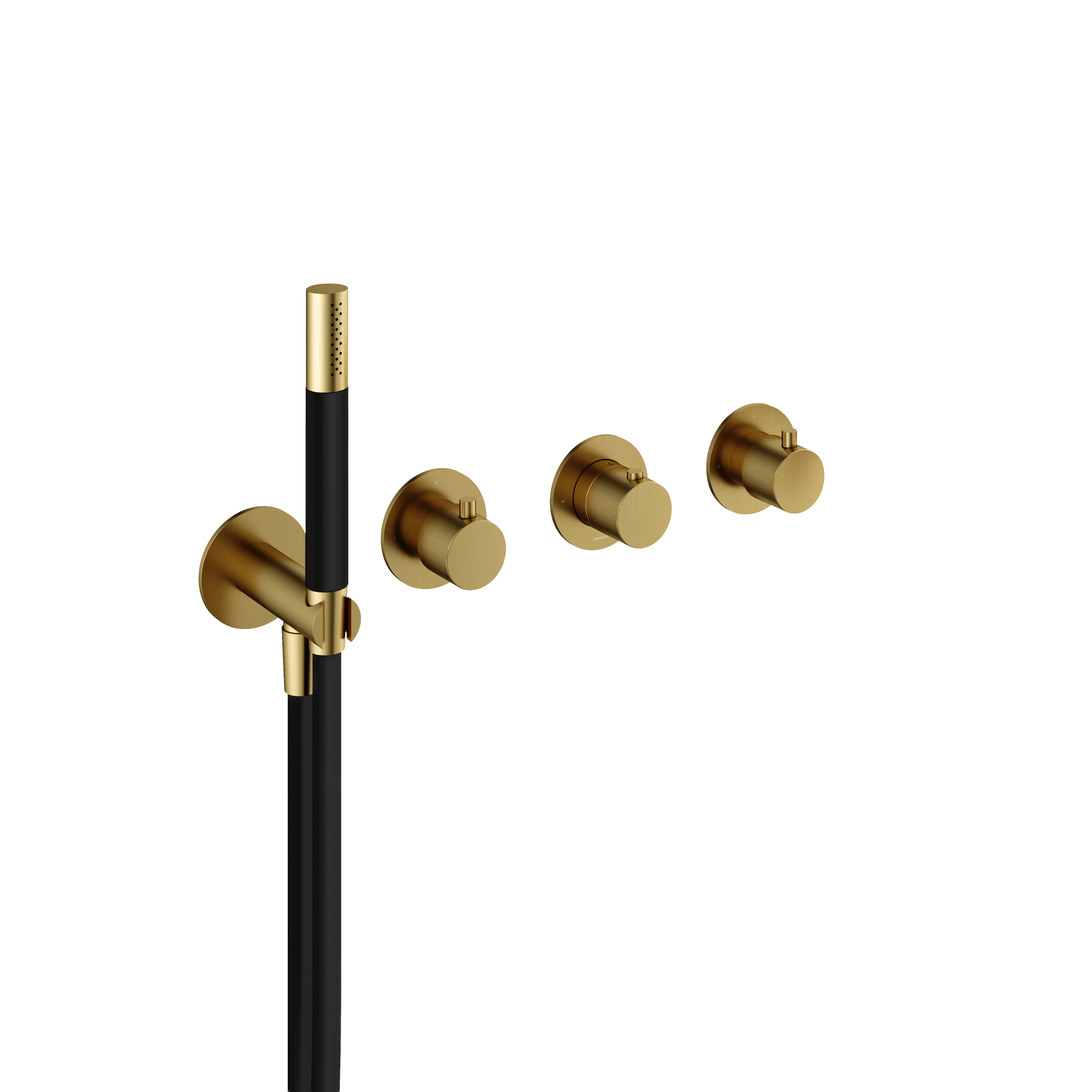 Hotbath Cobber afbouwdeel bad/douche thermostaat m. 2 stopkr. z. uitl. CB7071EXTBBP Geborsteld Messing PVD