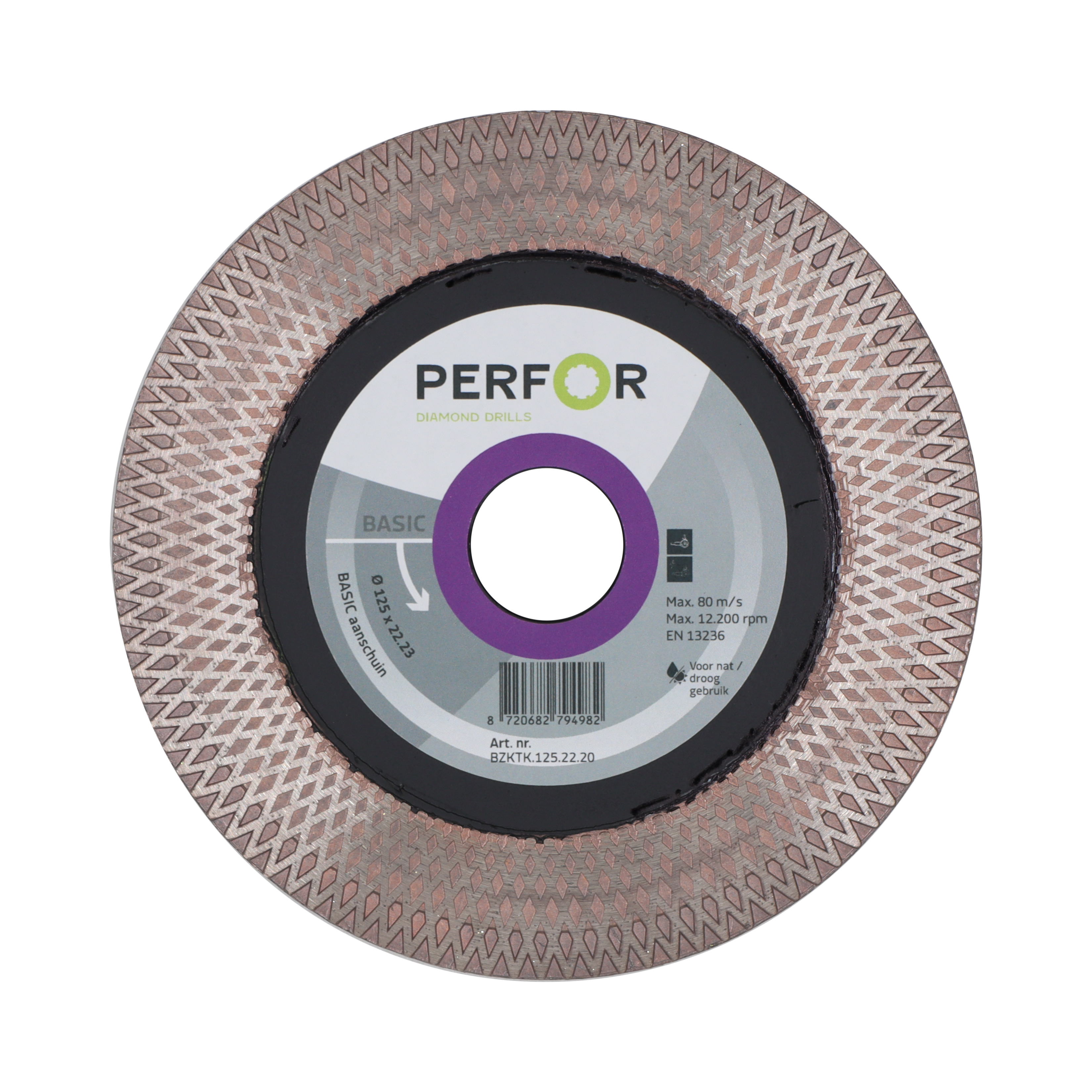 Zaagblad BASIC aanschuin 125 asgat 22.2 BZKTK.125.22.20