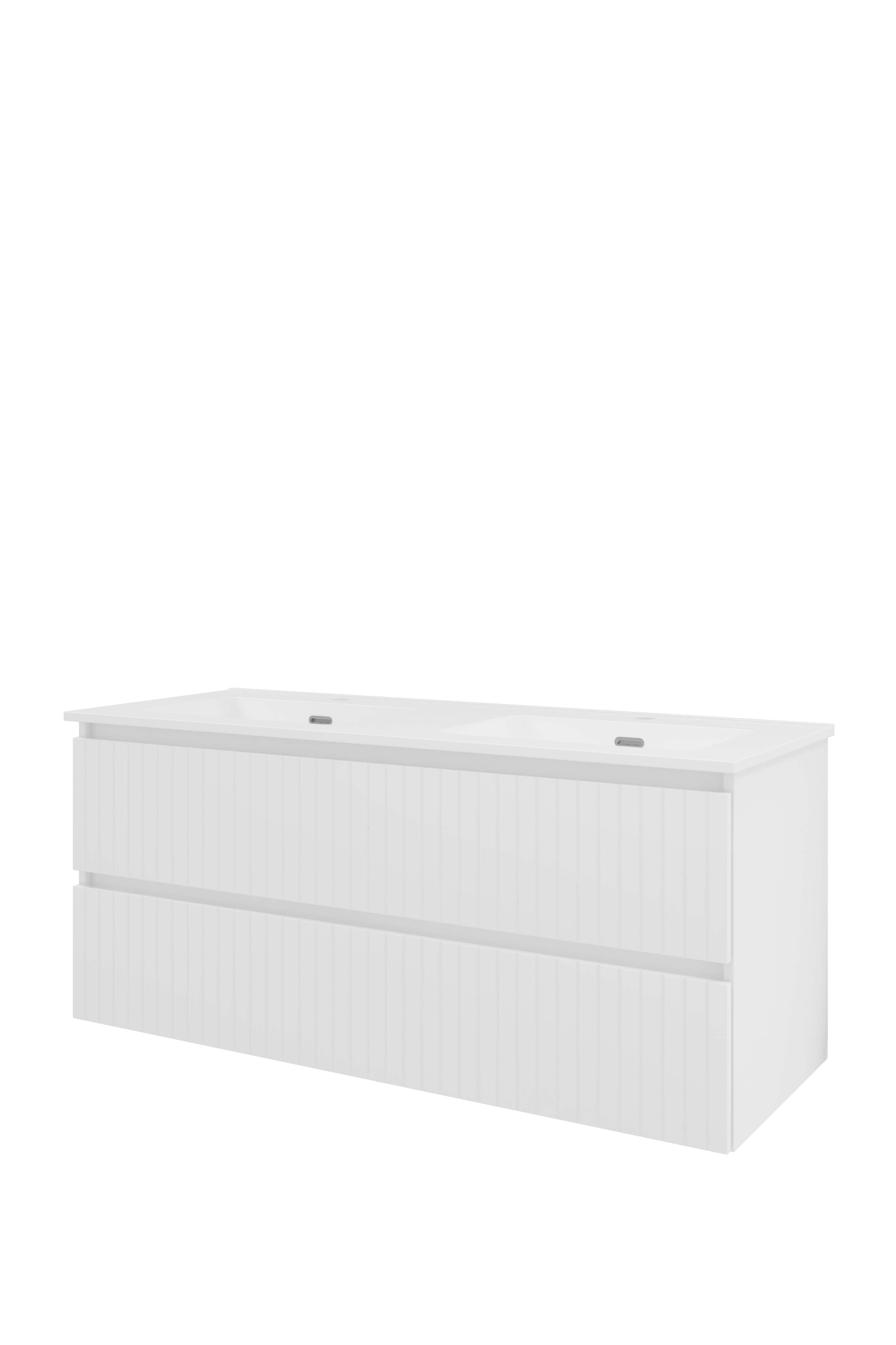 Proline Set porselein Elegant wast. dubbel met 2 kr.gaten en onderkast sym. gefr. 1818074 Glans wit/Glans wit 1200x460x540