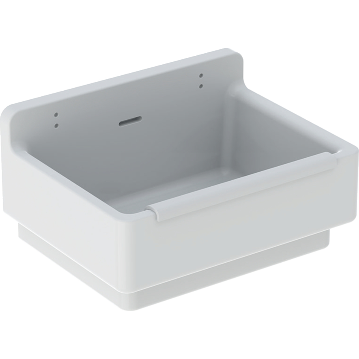 Geberit 300 Basic uitstortgootsteen met roostergaten 61x46cm S8A00200000G wit