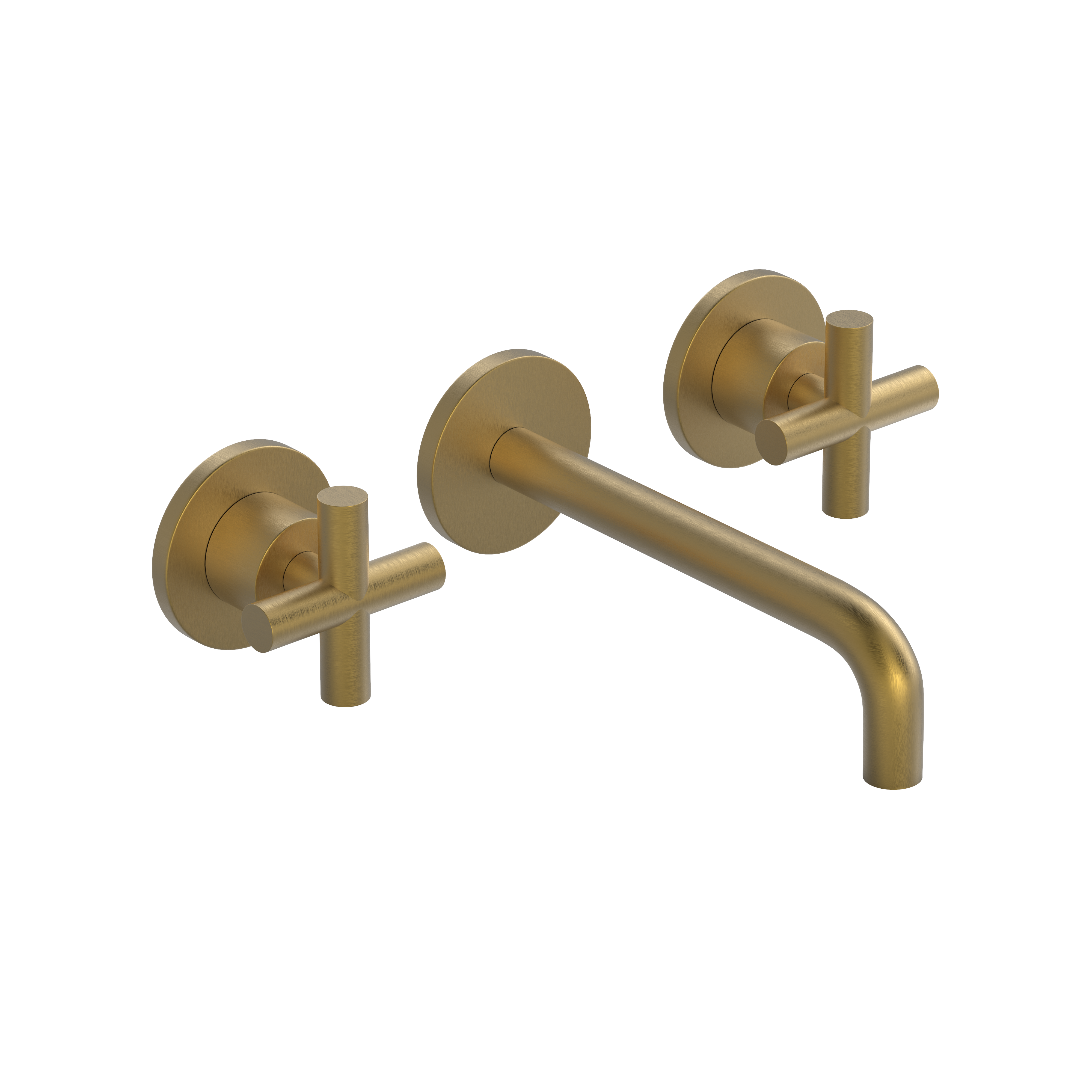 Hotbath CHAP afbouwdeelv inbouw wastafelkraan 20 cm C105TEXTBBP Geborsteld messing PVD