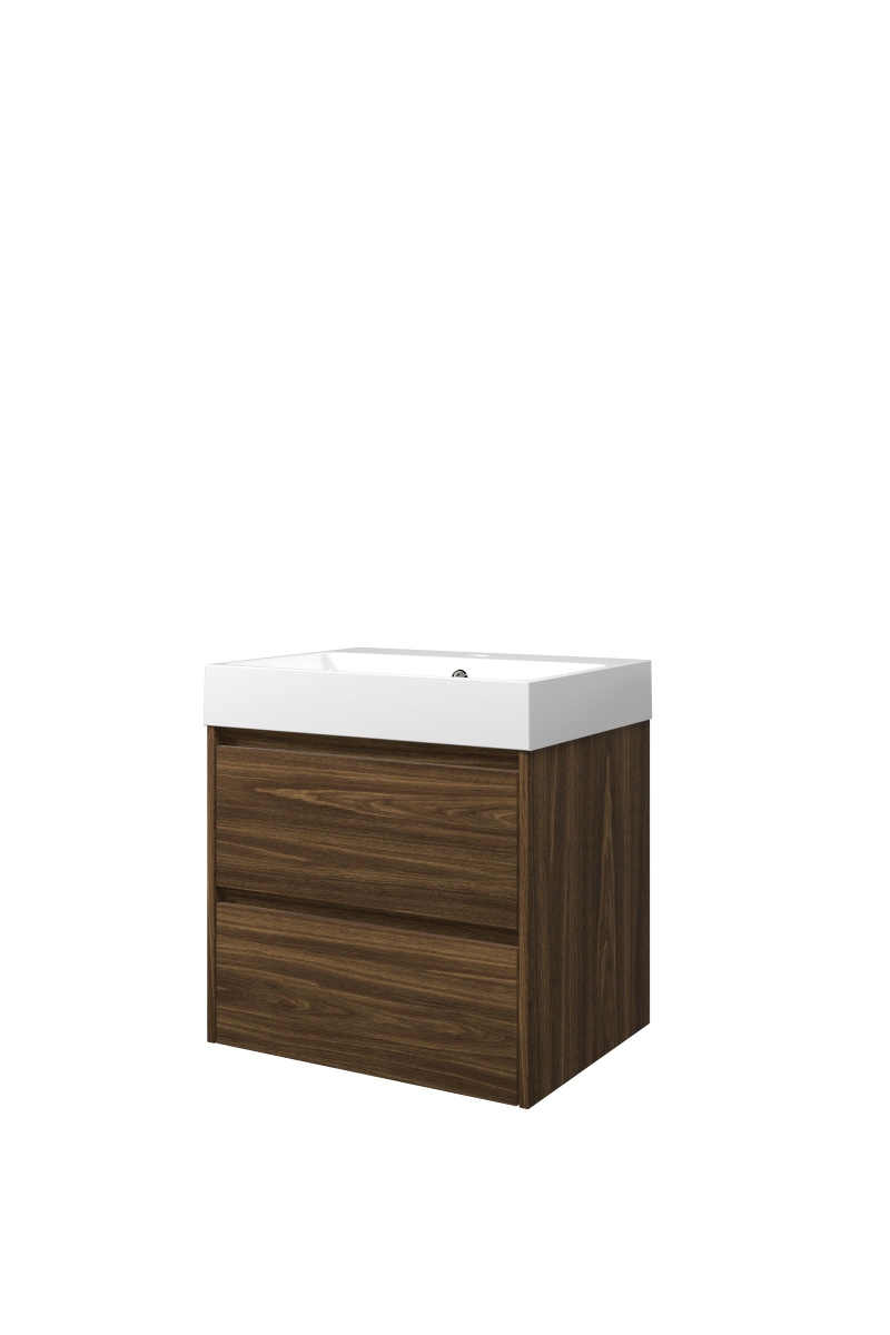 Proline set polystone Loft wast. met 1 krgt. en onderk. sym. 1816813 Cabana oak/Glans wit H620xB600xD460