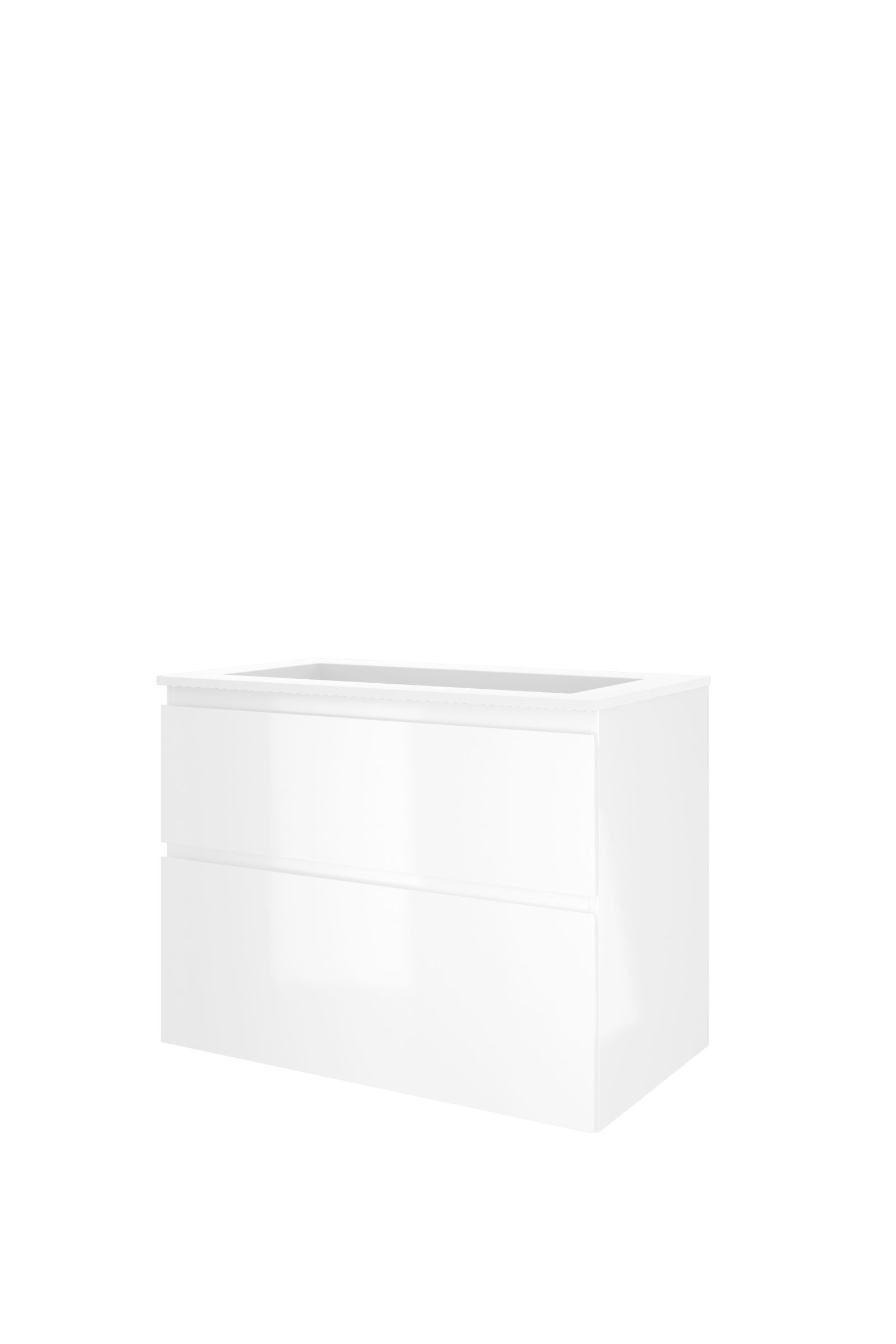 Proline set polystone Elegant wast. z. krgt. en onderk. a-sym. 1816364 Glans wit/Mat wit H620xB800xD460