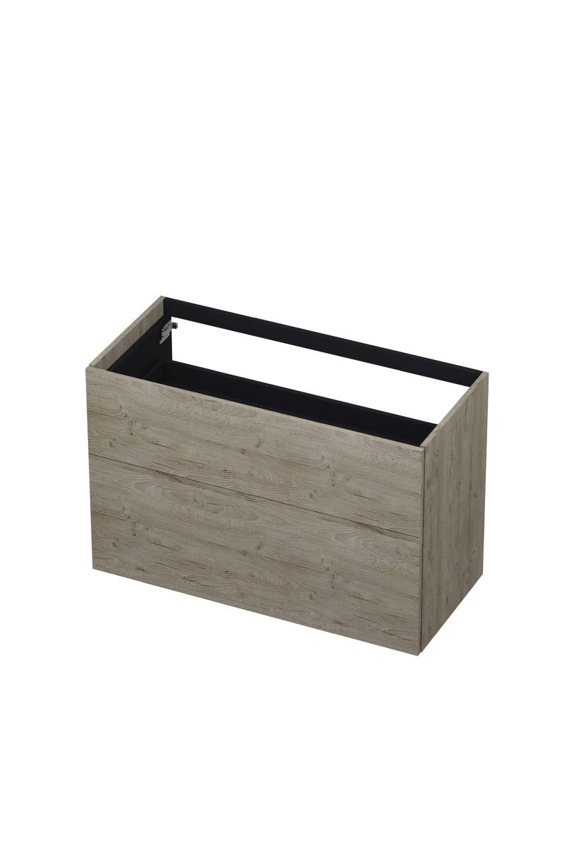 INK onderk. 2 laden push to open 65cm hout decor 1259118 Greige eiken H650xB1000xD450