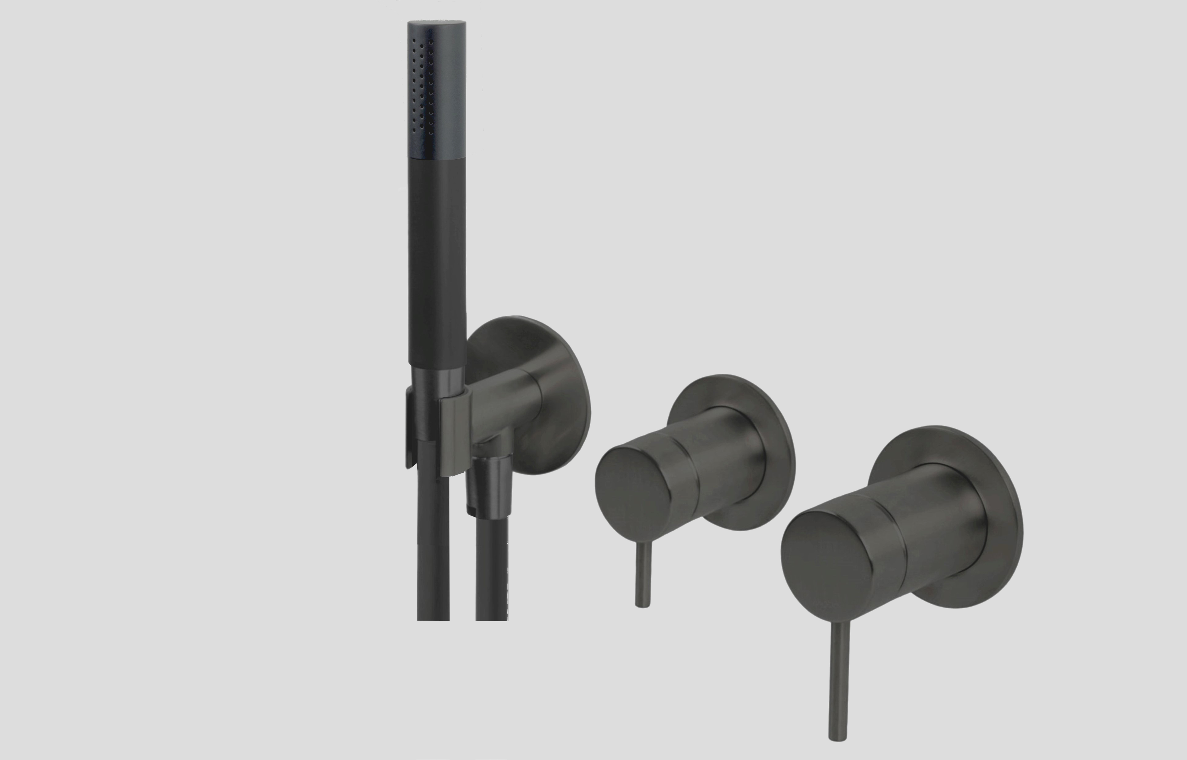 Lagoo Garda Inbouw douche-/badmengkraan m. 2-weg omstel afbouwdeel en handdouche G3218MB Matt Black