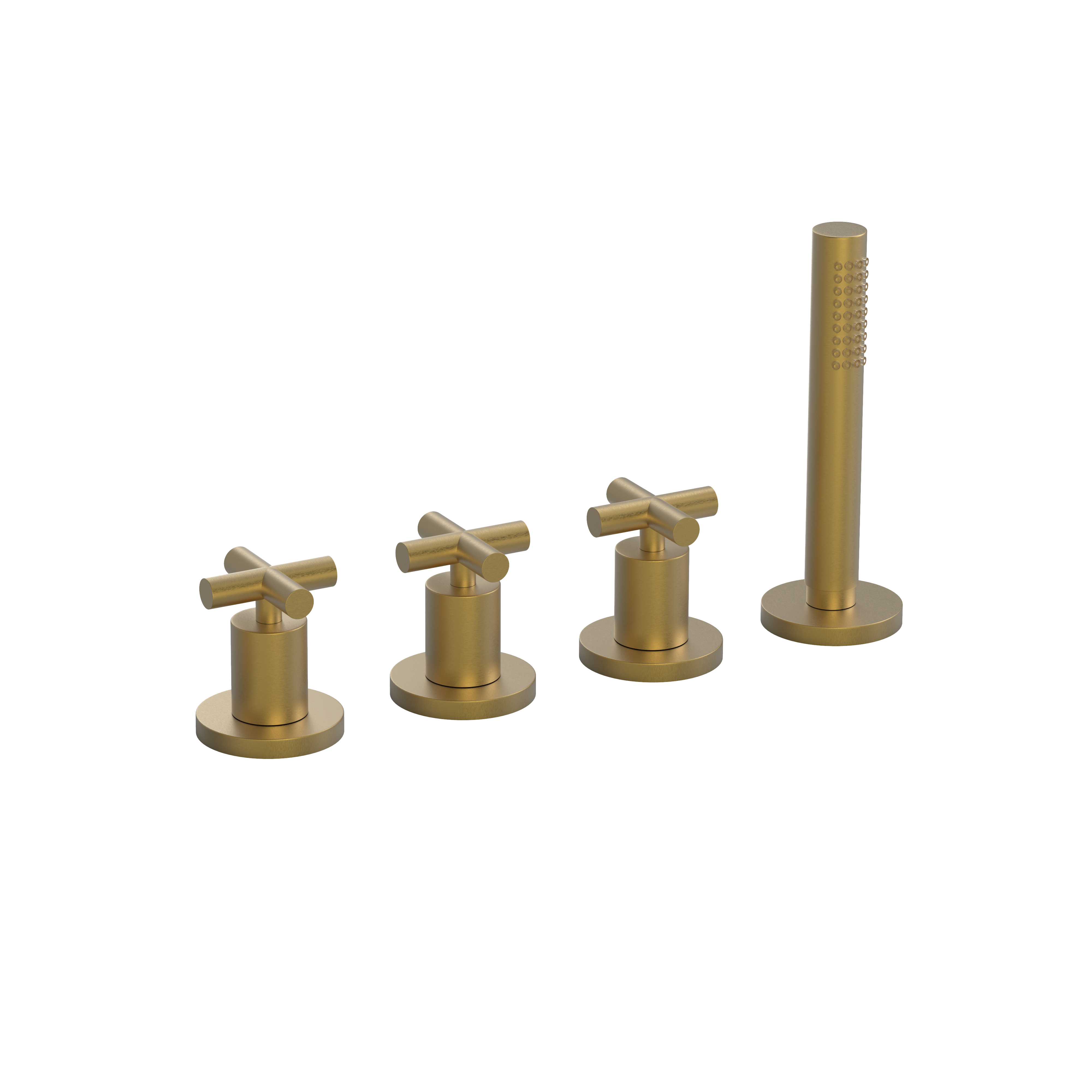 Hotbath CHAP badrandcombinatie een hendel mengkraan zonder uitloop C175BBP Geborsteld messing PVD