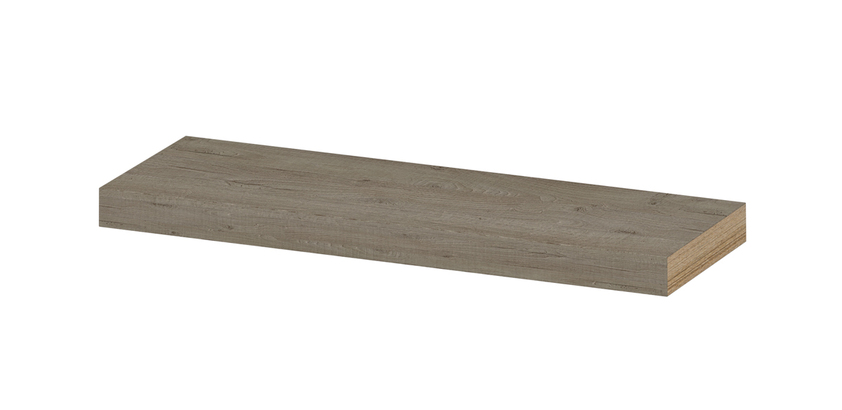 INK wandplank in dekor dikte 35mm voorzijde afgekant tbv nis 1258704 Greige eiken H35xB600xD200