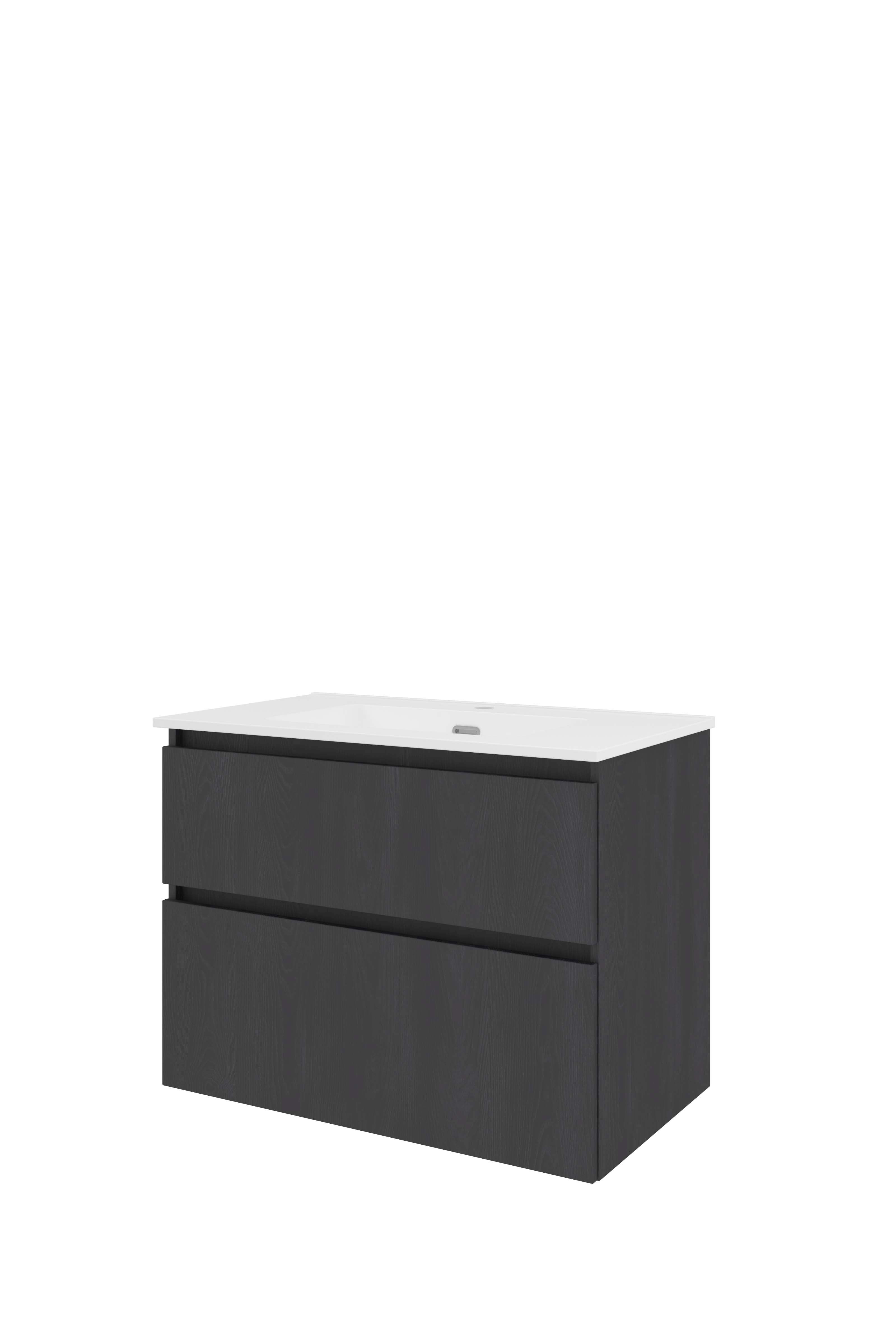 Proline Set porselein Elegant wast. met 1 krgt. en onderkast a-sym. 1815237 Black oak/Glans wit 800x460x620