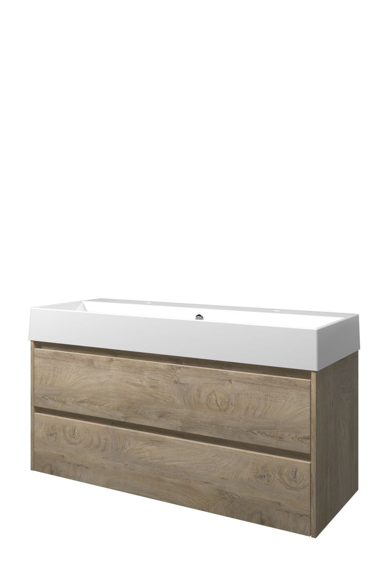 Proline set porselein Loft wast. met 2 krgt. en onderk. sym. 1815491 Raw oak/Glans wit H620xB1200xD460