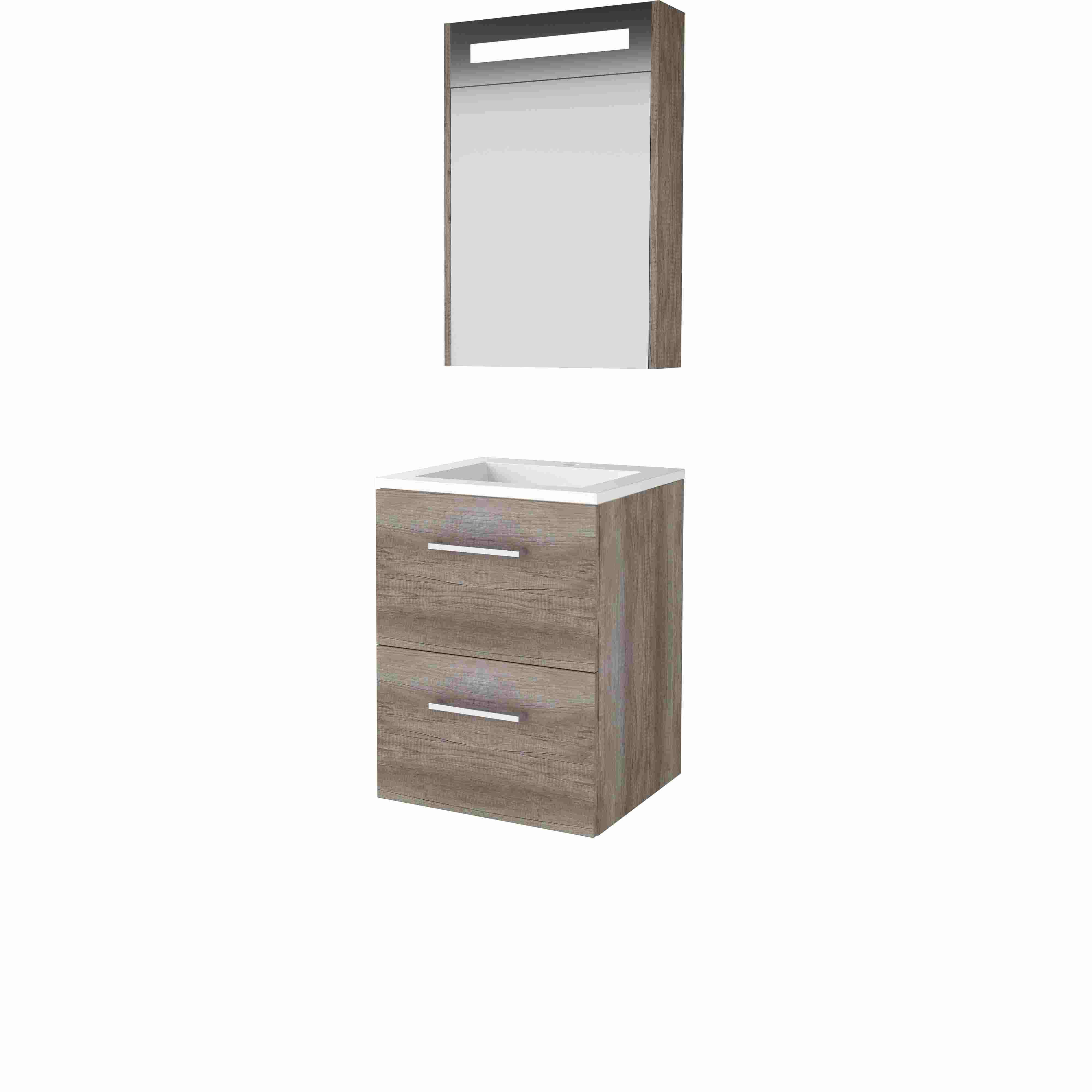 Basic Premium 46 set 50x46cm met gr. 2 la Acryl wast. 1 krgt. incl. kast m. verl. P46GR50A1SO Scotch Oak