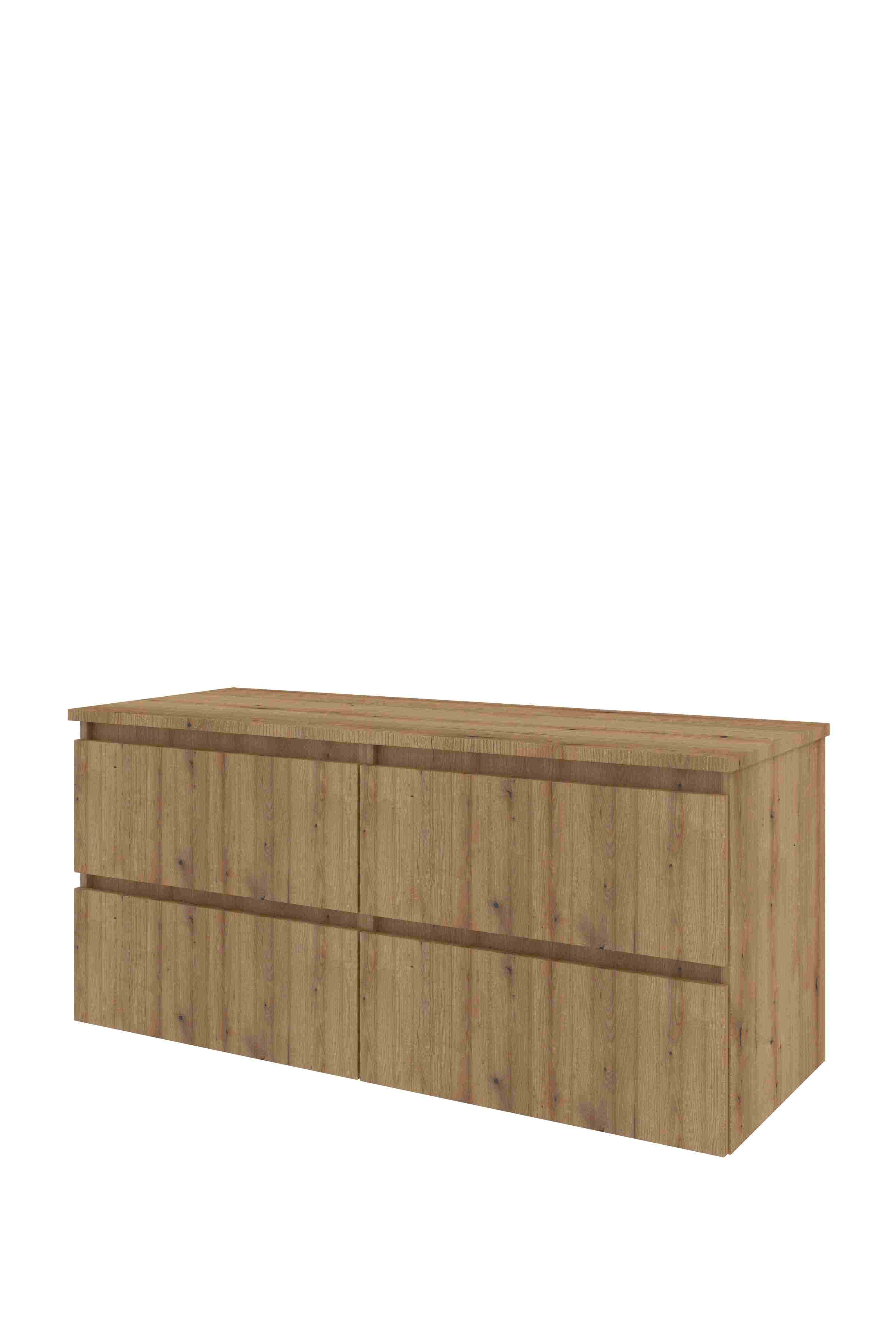 Proline Set Top afdekplaat en onderkast 4 laden sym. gefr. 1818921 Urban oak 1200x460x552