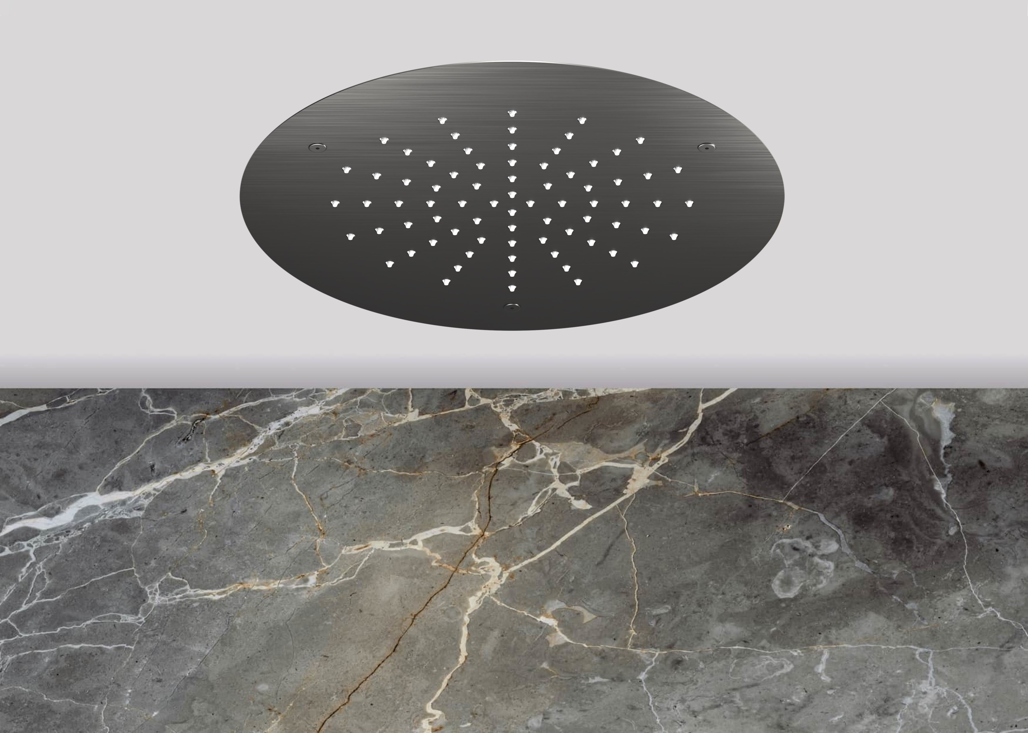 Lagoo Nesso Hoofddouche Showerlicious 300 N8220GM Brushed Gun Metal PVD