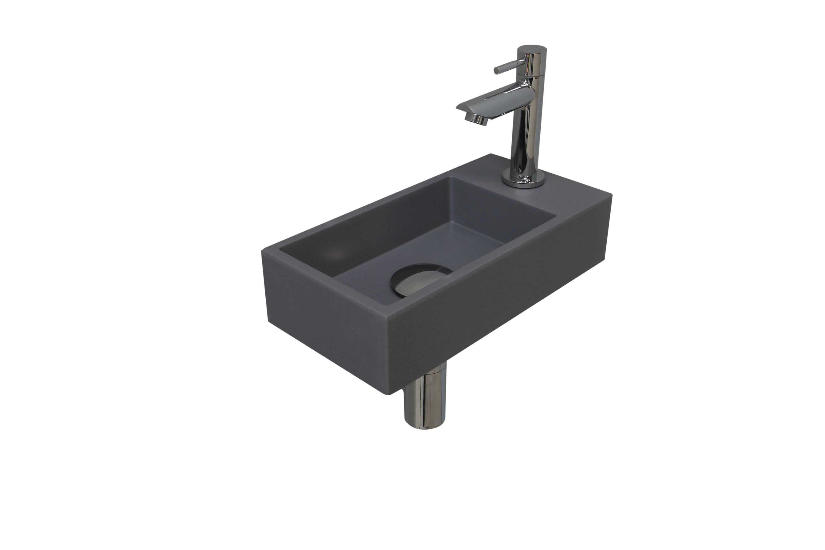 INK Versus Fonteinpack Quartz rechts 1805133 Quartz grijs/chroom H90xB360xD180