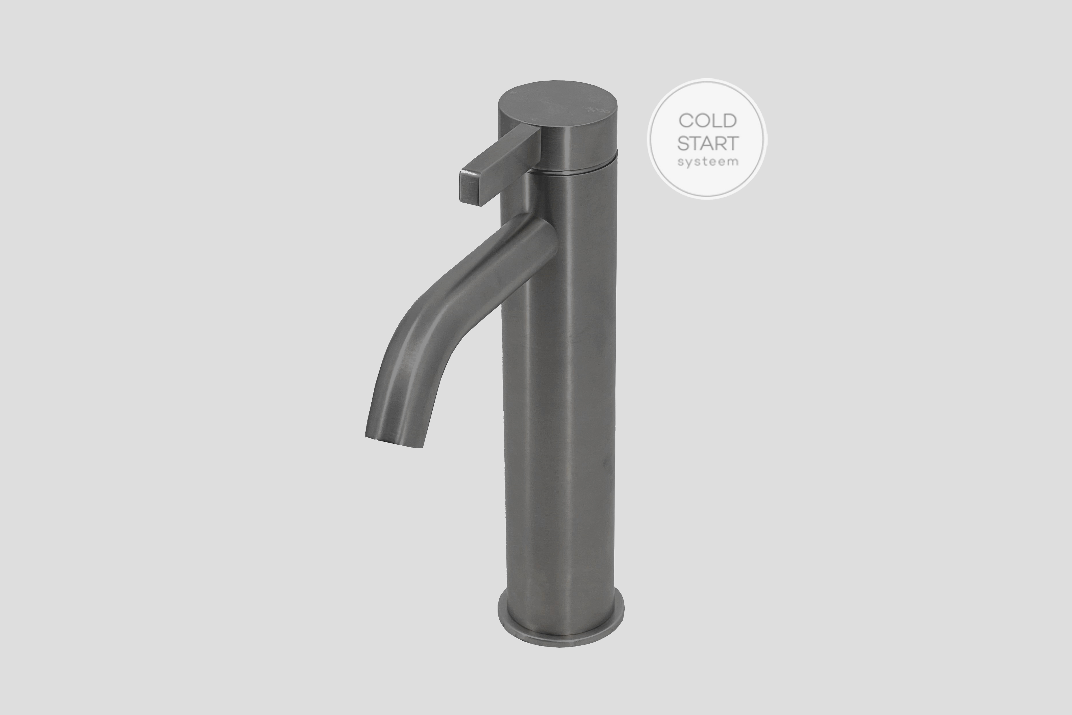 Lagoo Como Wastafelmengkraan medium CM1102GM Brushed Gun Metal PVD