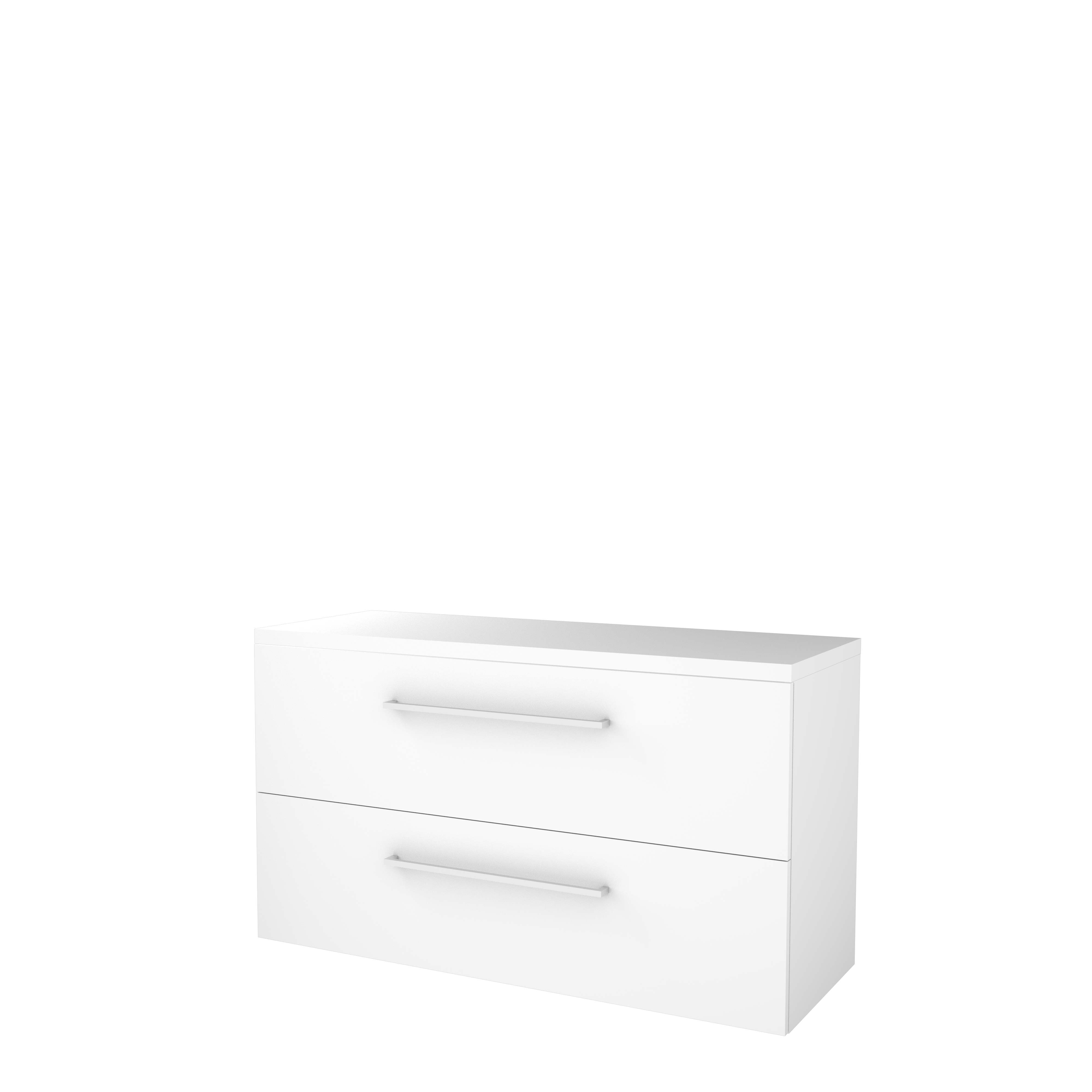 Basic Start 46 onderk. m. gr. incl. 2 la + afdekplaat B1200xD460 Ice White / 1813558