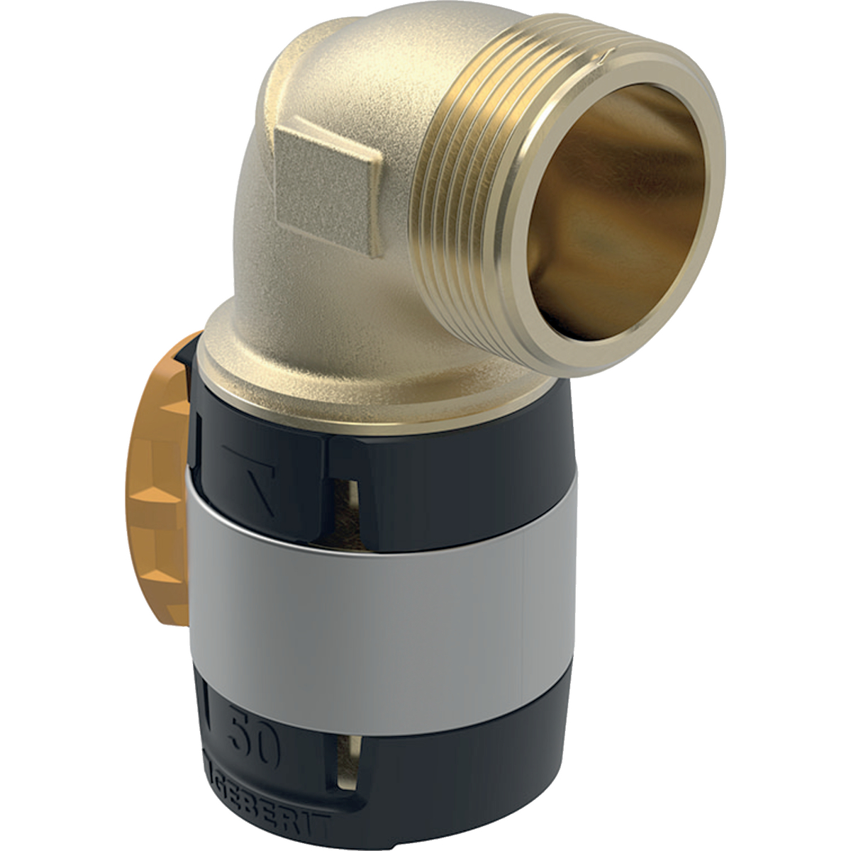 Geberit FlowFit bocht 90gr buitendraad brons 63x2 620.506.00.1