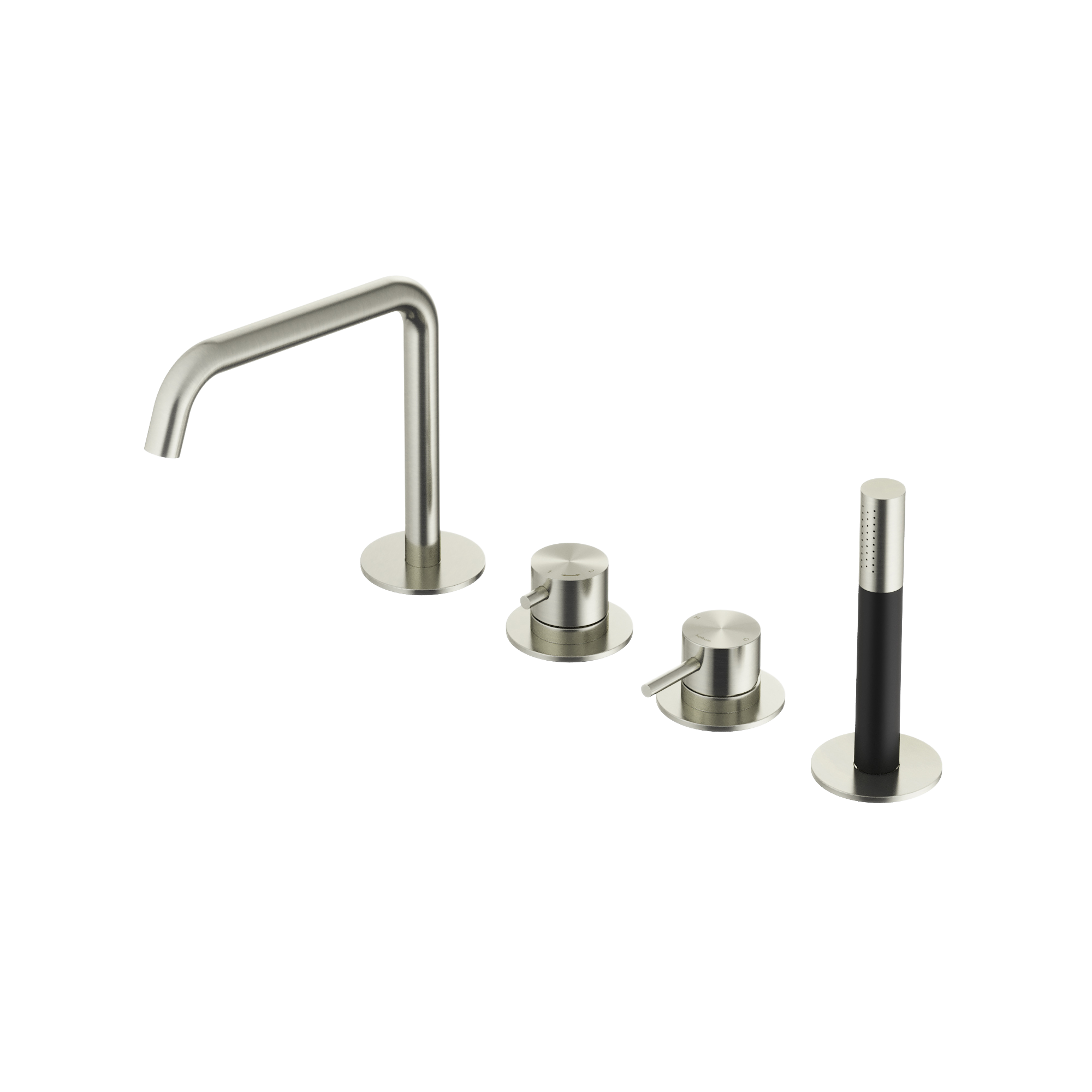 Hotbath Archie badrand 1 hendel mengkraan met uitloop en 2-weg omstel AR083IX RVS316