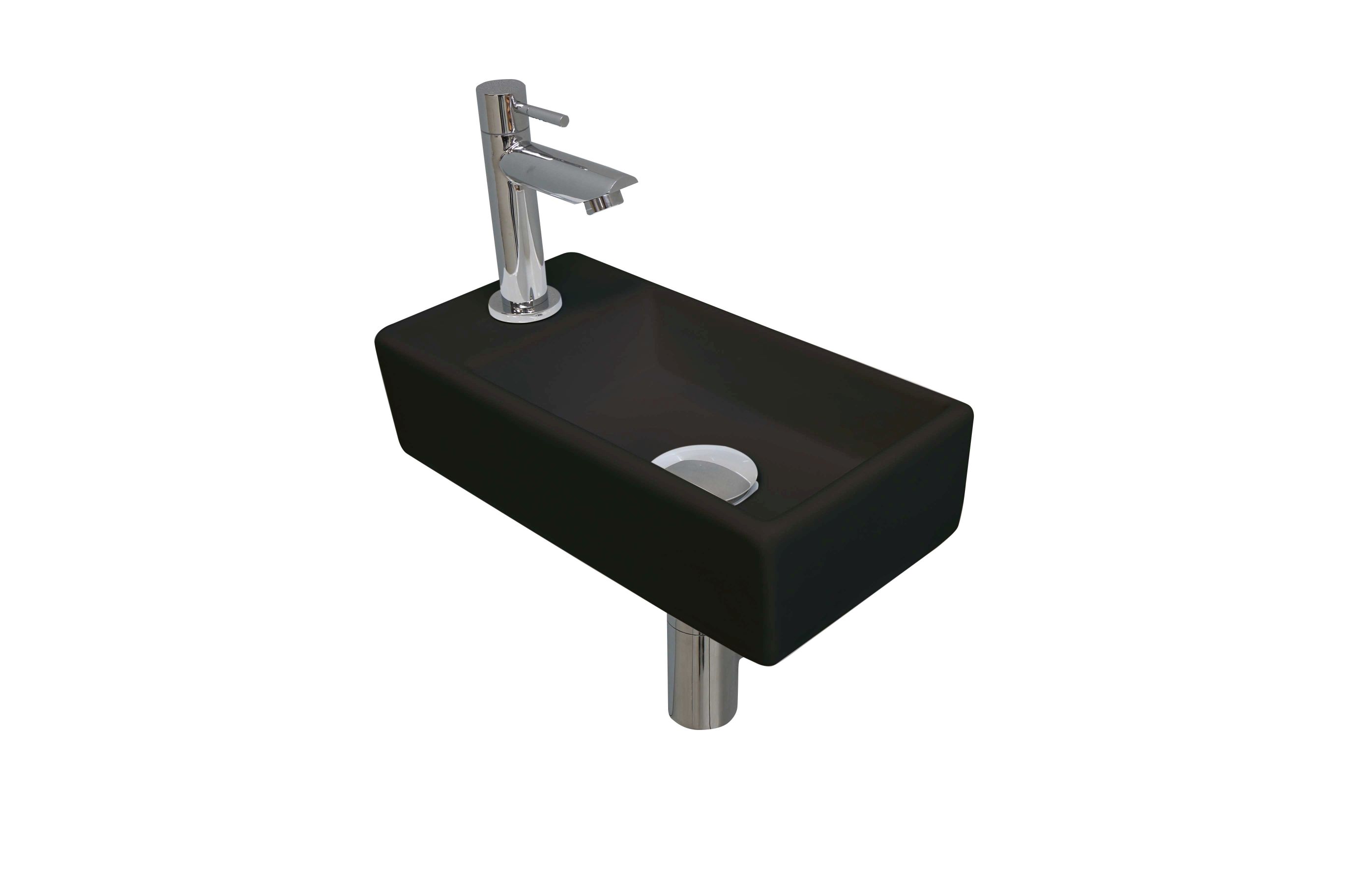 INK Versus Fonteinpack Porselein links 1805302 Mat zwart/chroom H90xB360xD180