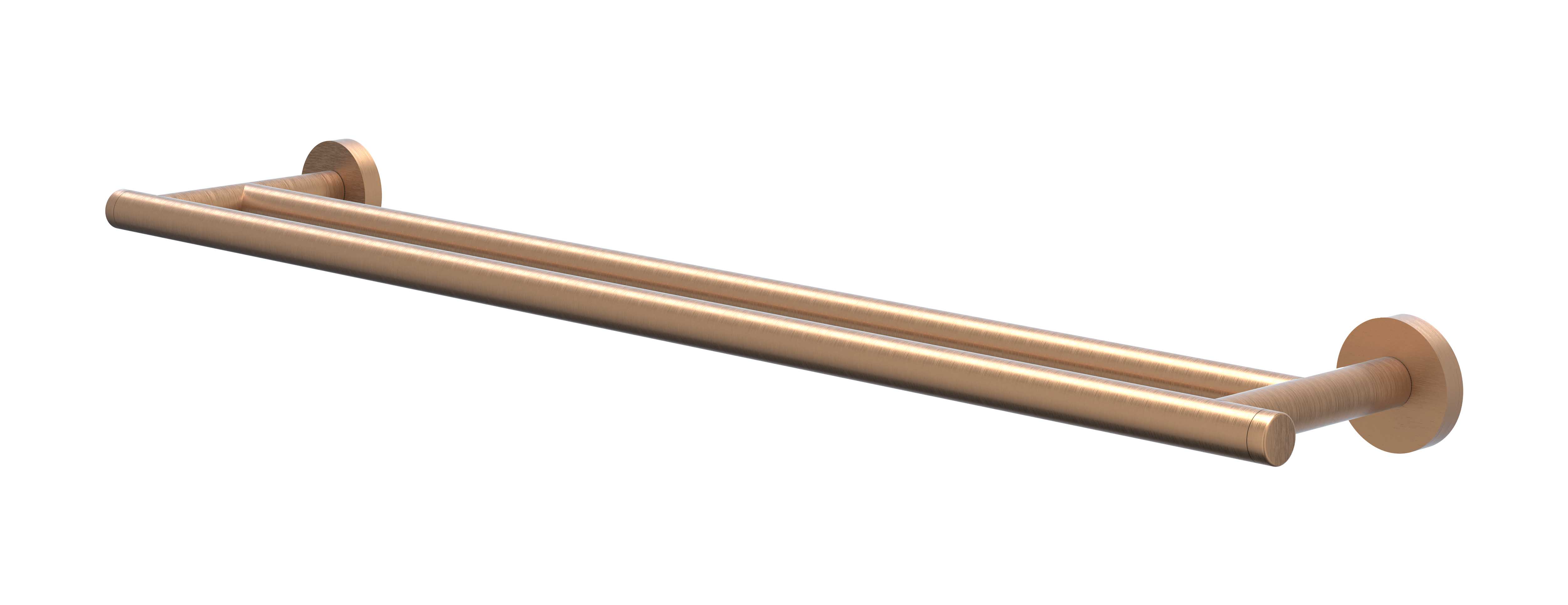 IVY Wandhanddoekrek 60cm dubbel 6500105 gebr. mat koper PVD