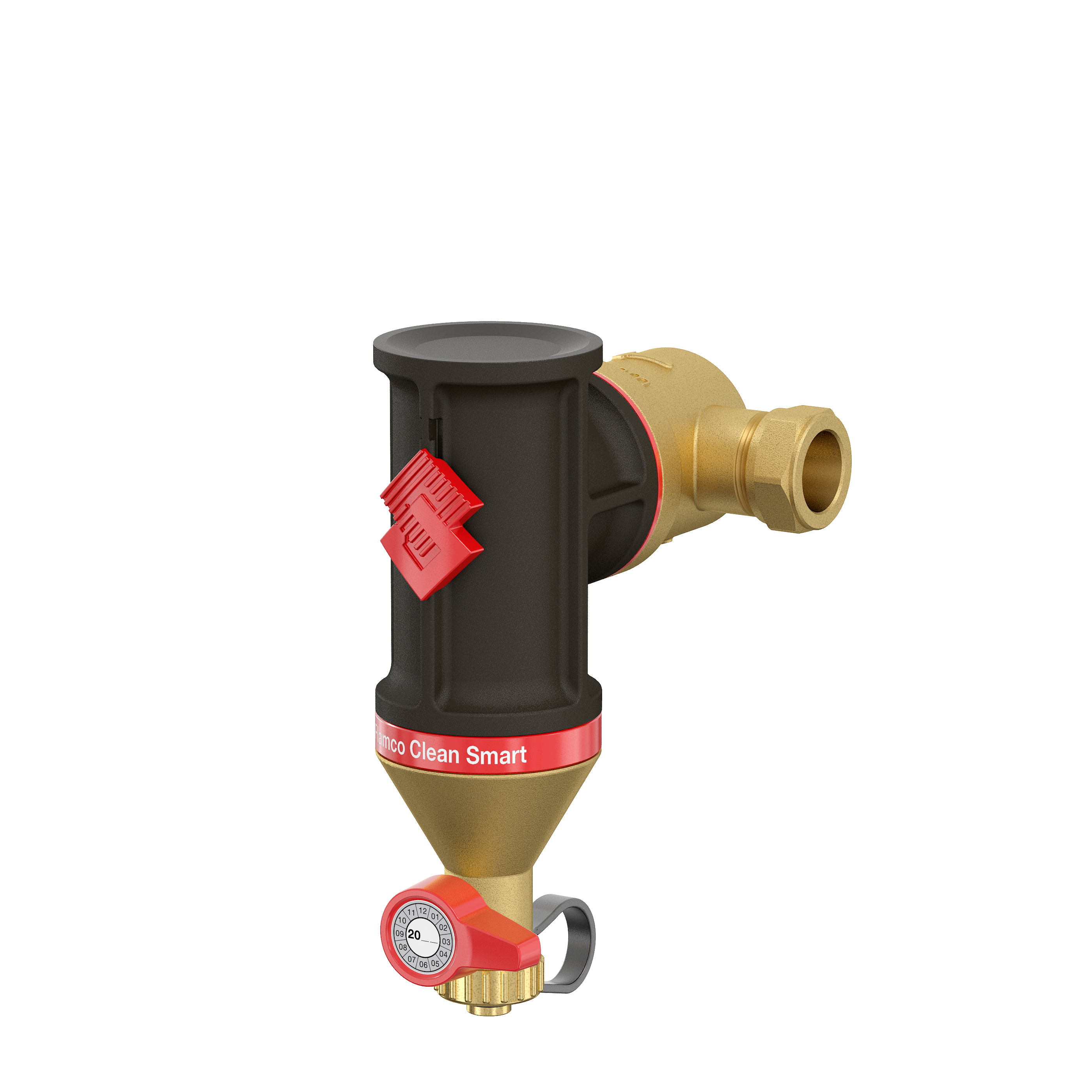 Flamco Clean Smart vuilafscheider 22 mm 2x knel 30022