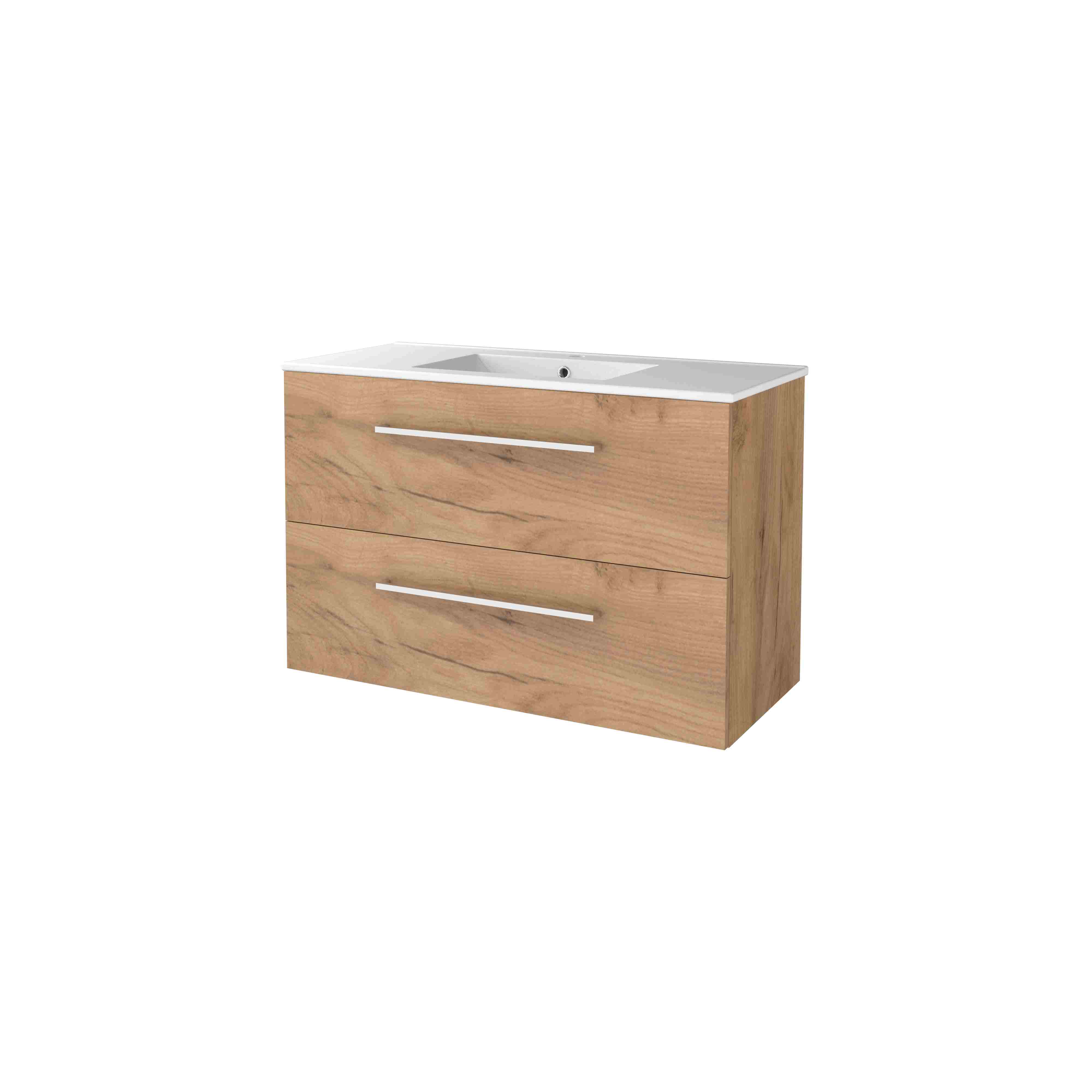 Basic Start 46 set 100x46cm met gr. 2 la keram. wast. 1 krgt. S46GR100PWO Whisky Oak