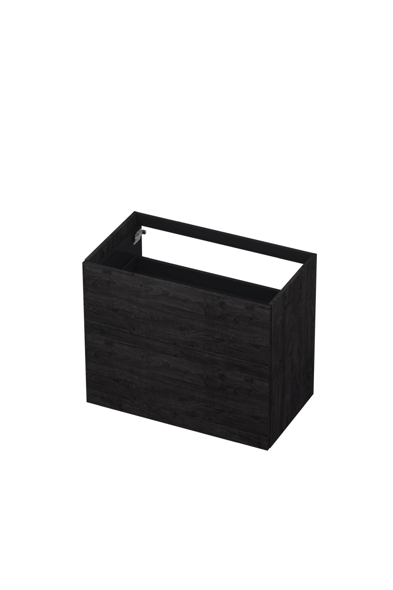 INK onderk. 2 laden push to open 65cm hout decor 1259002 Houtskool eiken H650xB800xD450