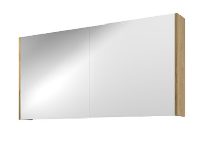 Proline spiegelkast Xcellent met dubbel gespiegelde deuren 2 deuren 1808952 Ideal oak H600xB1200xD140