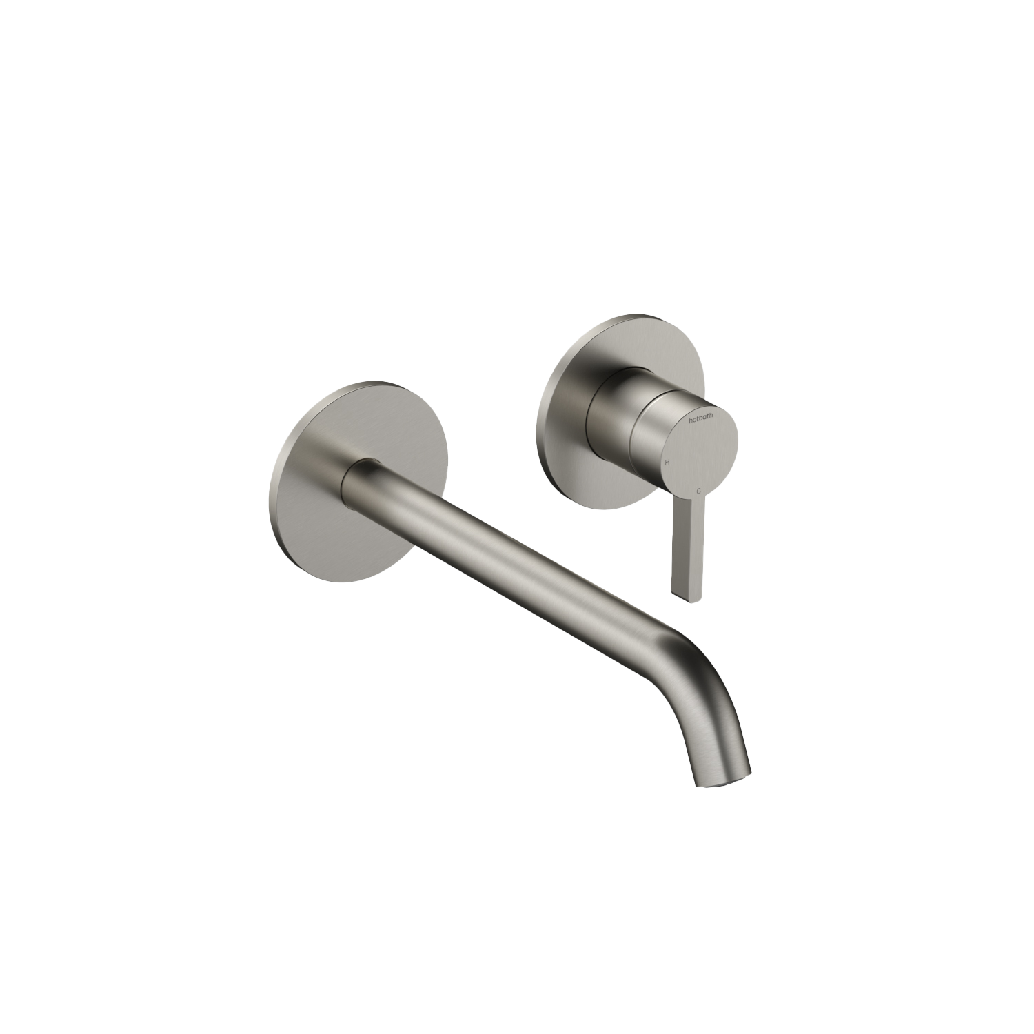 Hotbath Ace afbouwdeel t.b.v. inbouw wastafelmengkraan m. 20cm uitloop AC105EXTGN Geborsteld Nikkel