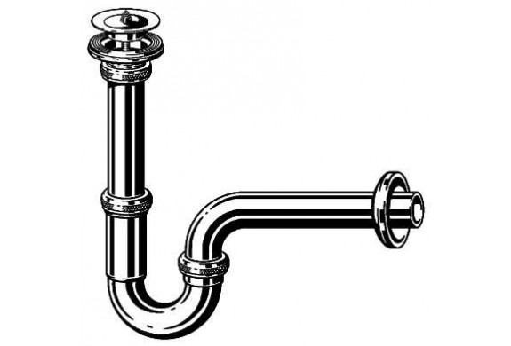 Viega chroom plugbuissifon m/muurbuis m/rozet 11/4 (5611.9)  124823