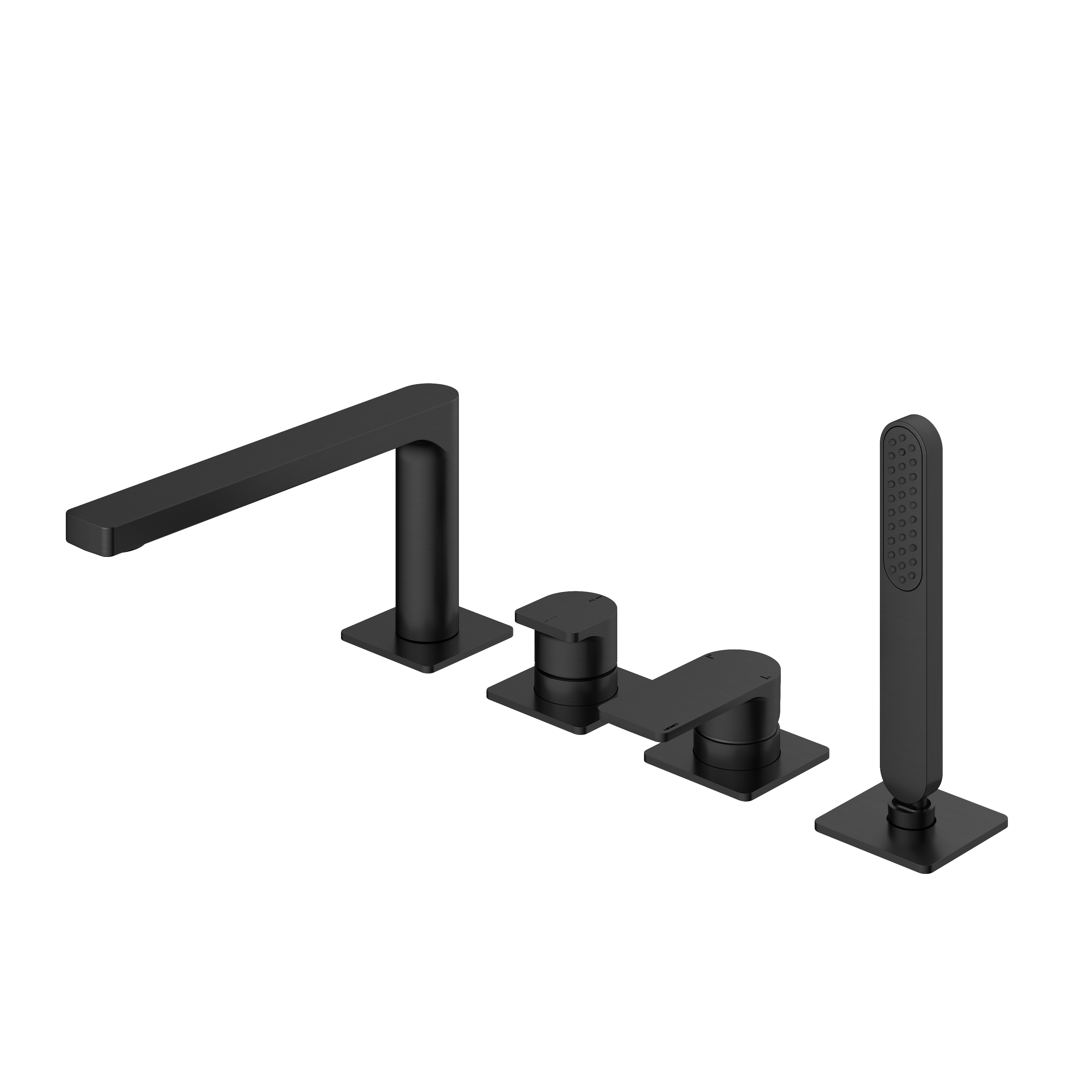 Hotbath Gal Badrandcomb. 1 hendel mengkr. m. draaib. uitl. en 2-weg omst. GL073BGP Geborsteld Gunmetal PVD