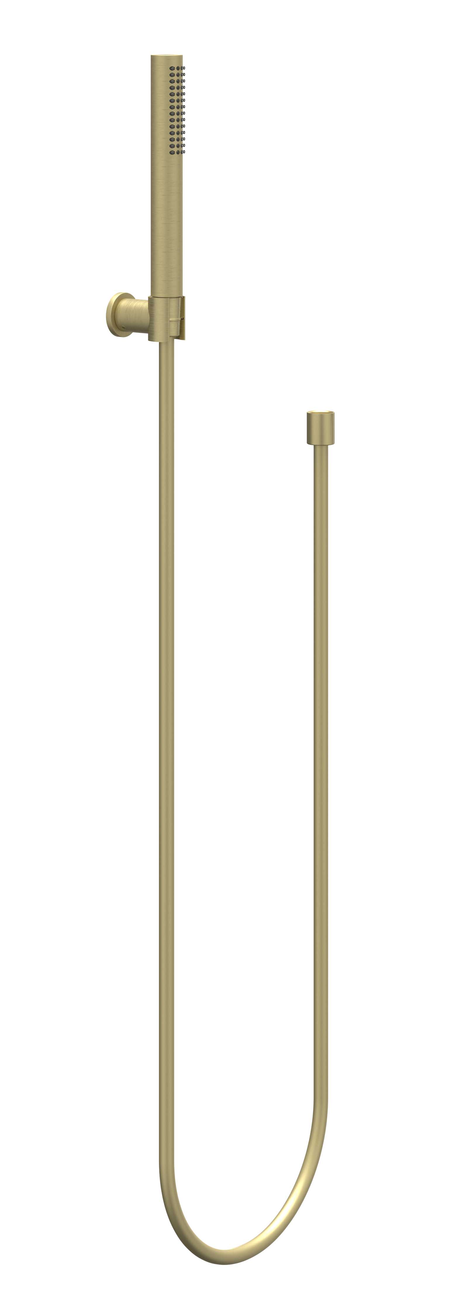 IVY Handdoucheset slang 150cm wandhouder en staafhanddouche 6901124 gebr. mat goud PVD