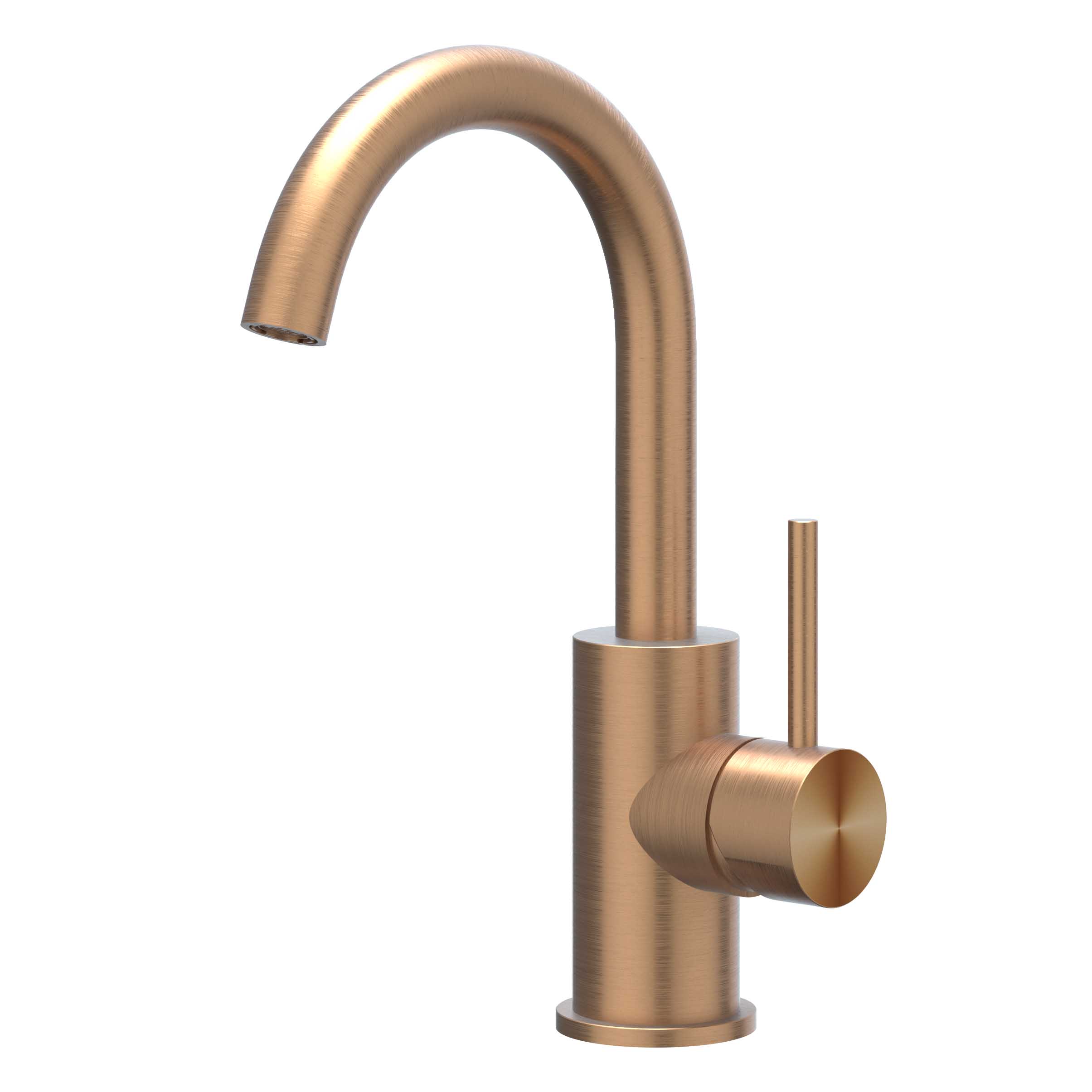 IVY Concord Wastafelmengkraan opbouw met draaibare uitloop coldstart 6100263 RVS316 gebr. mat koper PVD