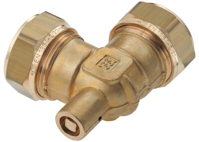 BPE Knie met ontluchter 22x22 knel 82771