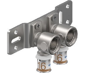 Uponor S Press Plus montageplaat met muurplaten 35 16x1/2 1070683