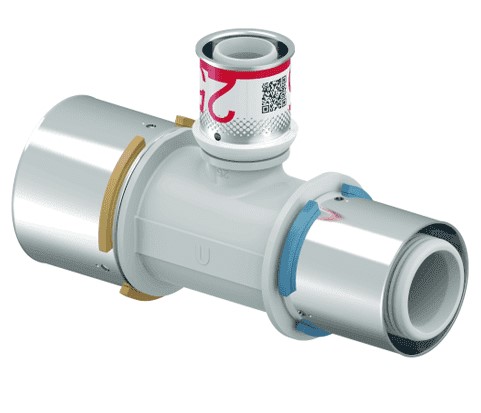 Uponor Composiet pers verloop T stuk 50x25x50 1039968