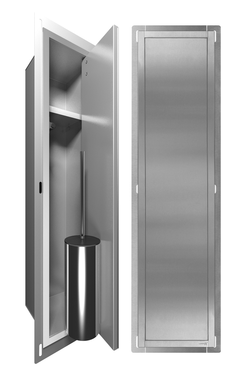 LoooX Closed inbouw toiletborstelgarnituur CL6 RVS