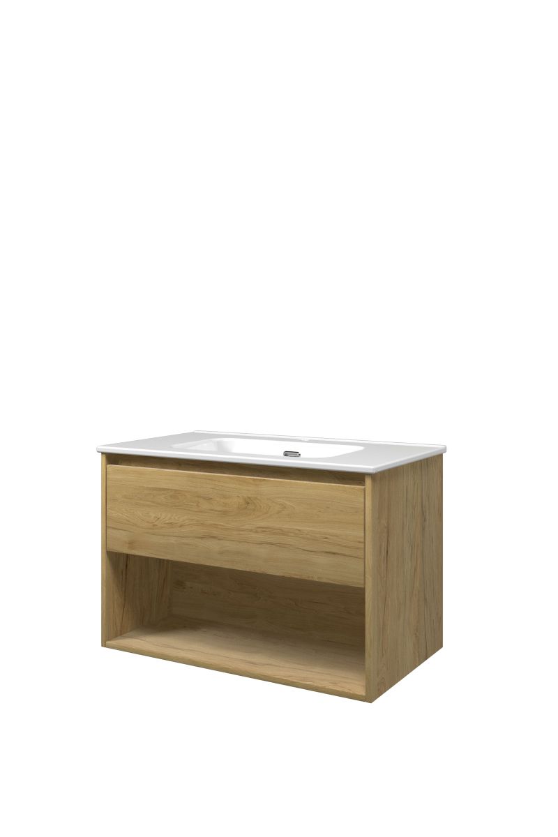 Proline set porselein Elegant wast. met 1 krgt. en onderk. met schap 1815032 Ideal oak/Glans wit H540xB800xD460