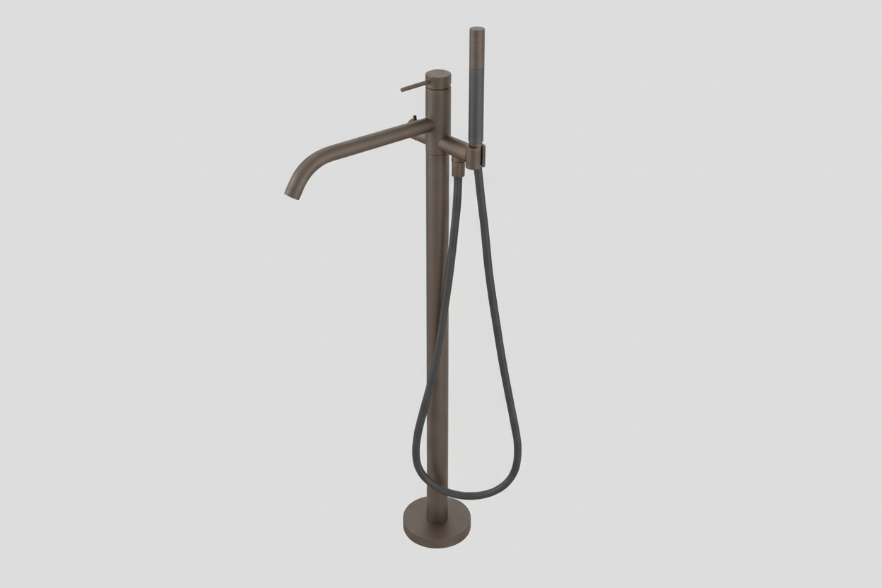 Lagoo Garda Vrijstaande badmengkraan met onafhankelijke mixer handdouche (staaf) doucheslang (150 cm G3204TC Tuscany