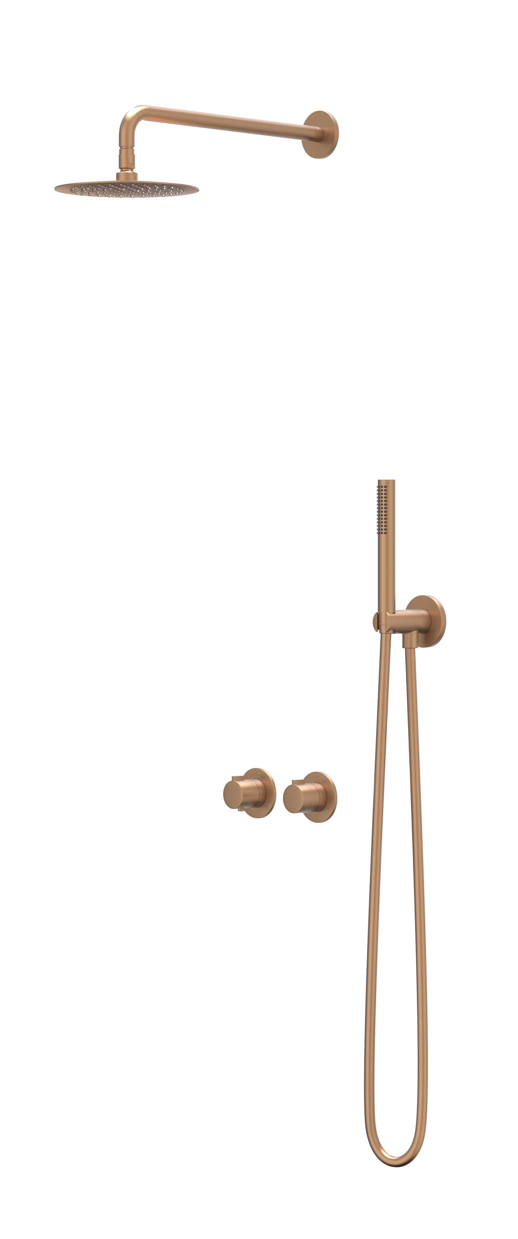 IVY Pact Inbouwset 2-weg  40cm w-arm 25cm sl houder  en staafhdd CSP3GKABAA gebr. mat koper PVD