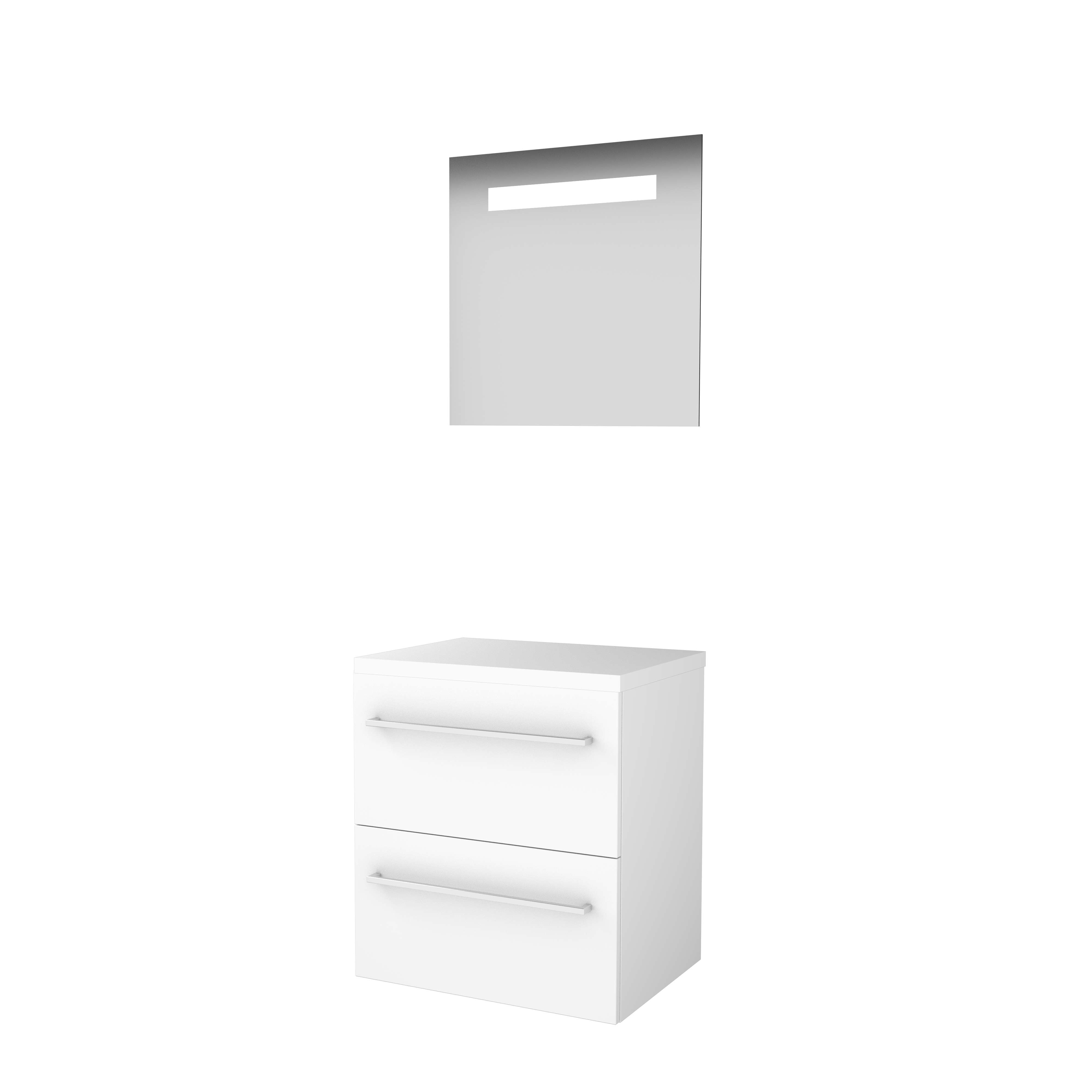 Basic Econom. 46 onderk. m. gr. incl. 2 la + afdekplaat incl. spg. m. geint. Led B600xD460 Ice White / 1813585