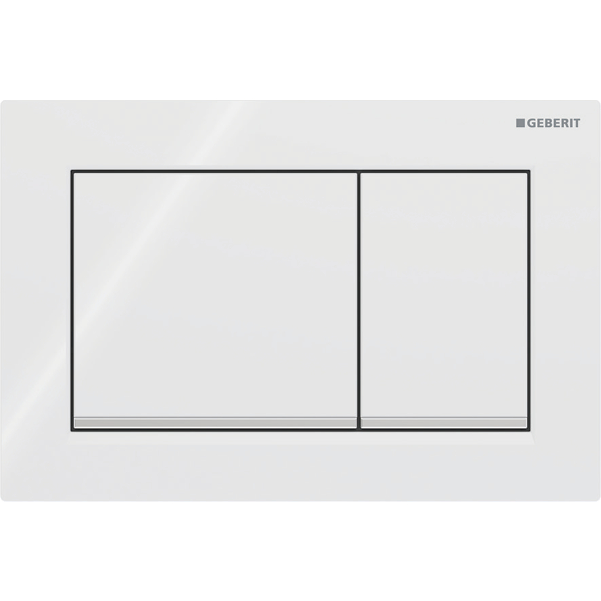 Geberit Omega20 bedieningsplaat 2- toets square wit - chroom - wit 115.080.KJ.1