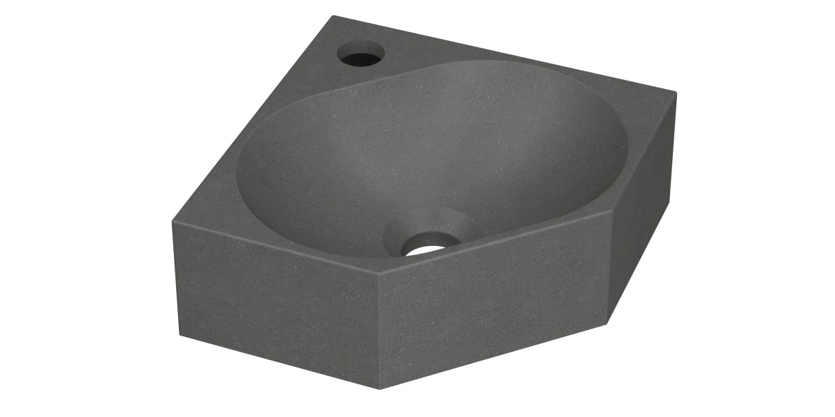 INK Matrix Hoekfontein quartz m. 1 krgt. H100xB270xD270 Quartz grijs / 3404342