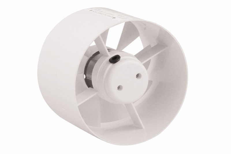 Buisventilator PV 100 ABS. kunststof wit