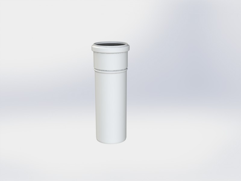 PPs afvoerpijp wit 080mm L500 252.171 Gastech Safe 12 st.
