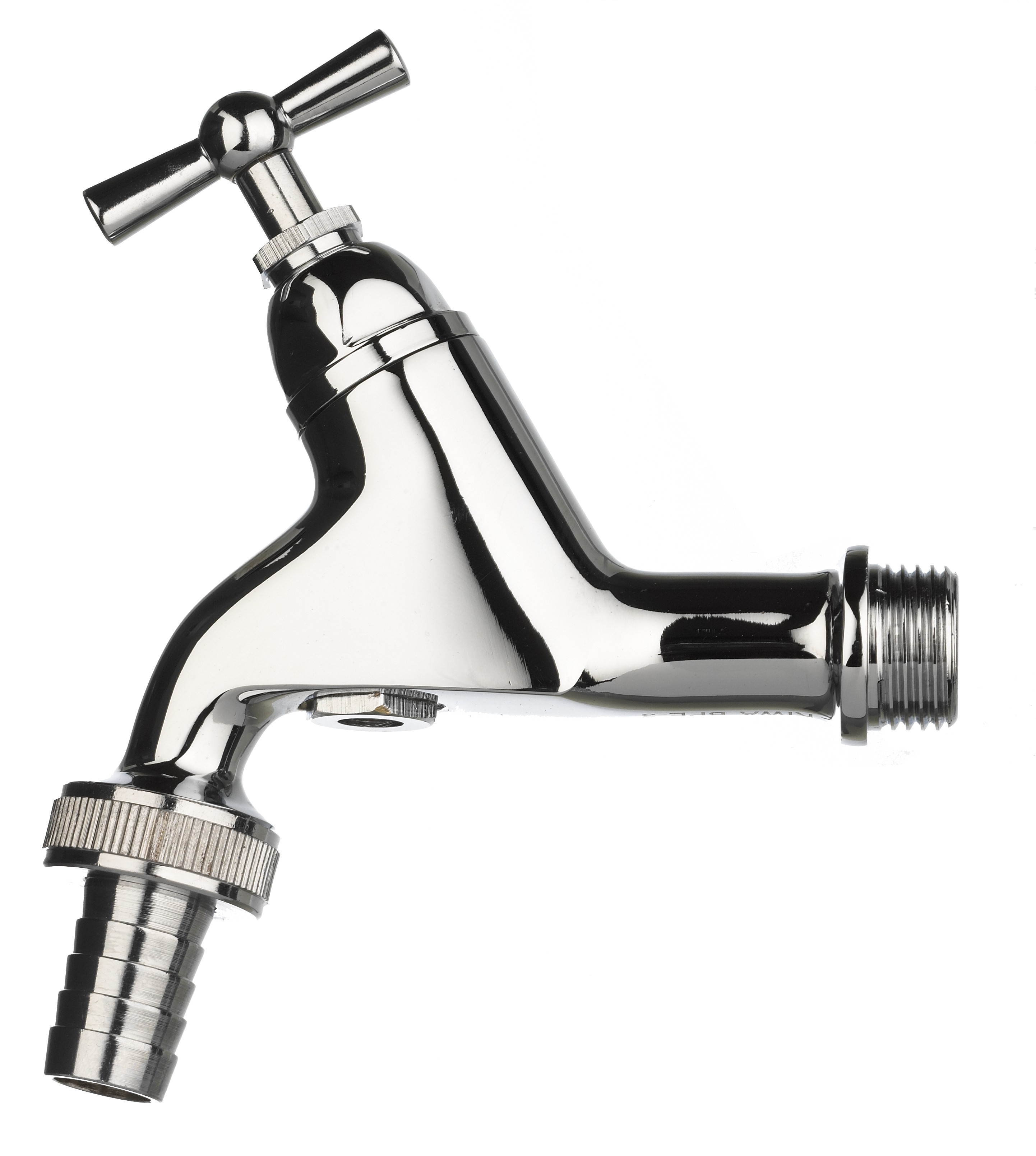 BPE chroom beluchterkraan 1/2 kruk met slangkoppeling 70520