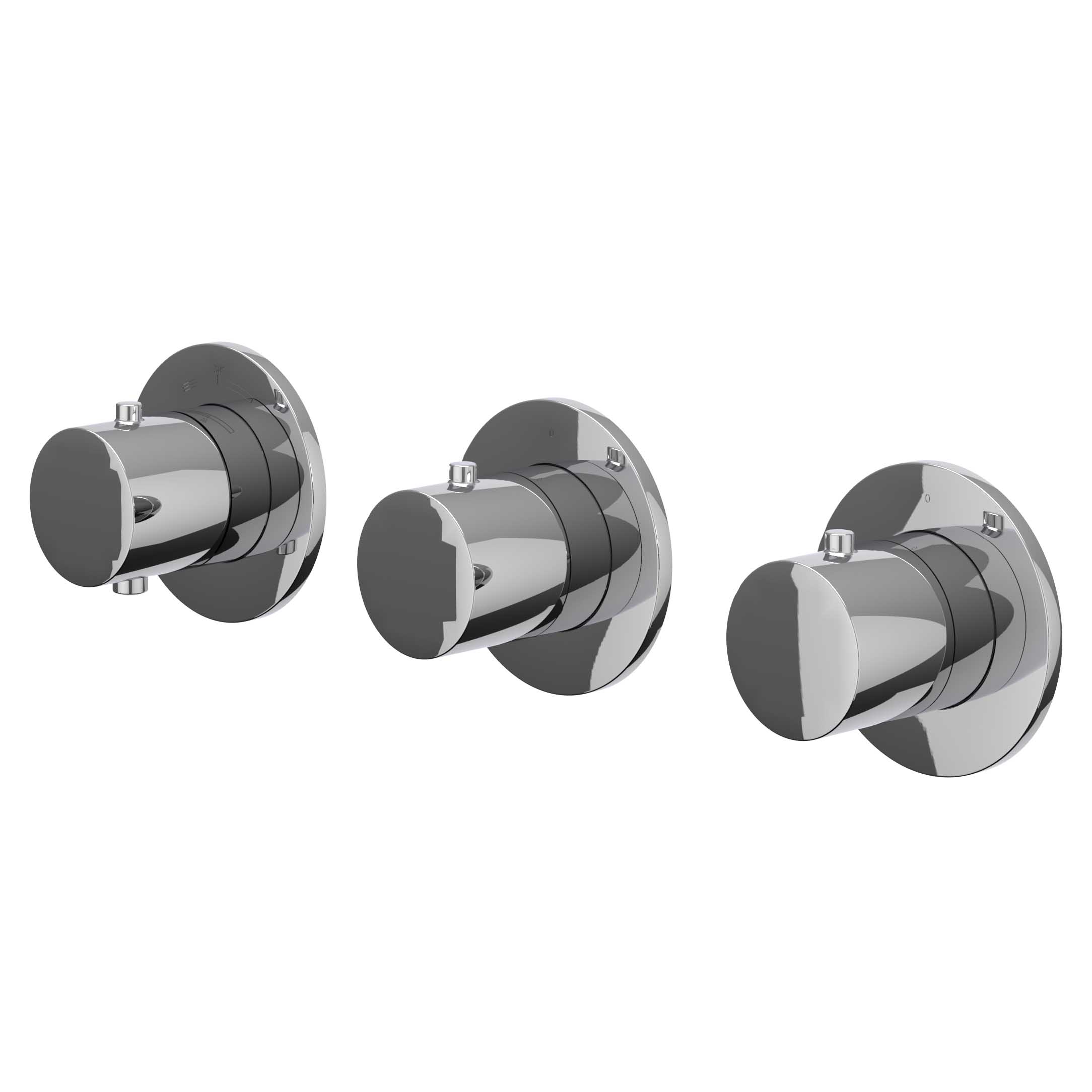 IVY Bond Afbouw inbouwtherm. m/2 stopkranen symmetry m/ronde rozetten 6202471 Chroom