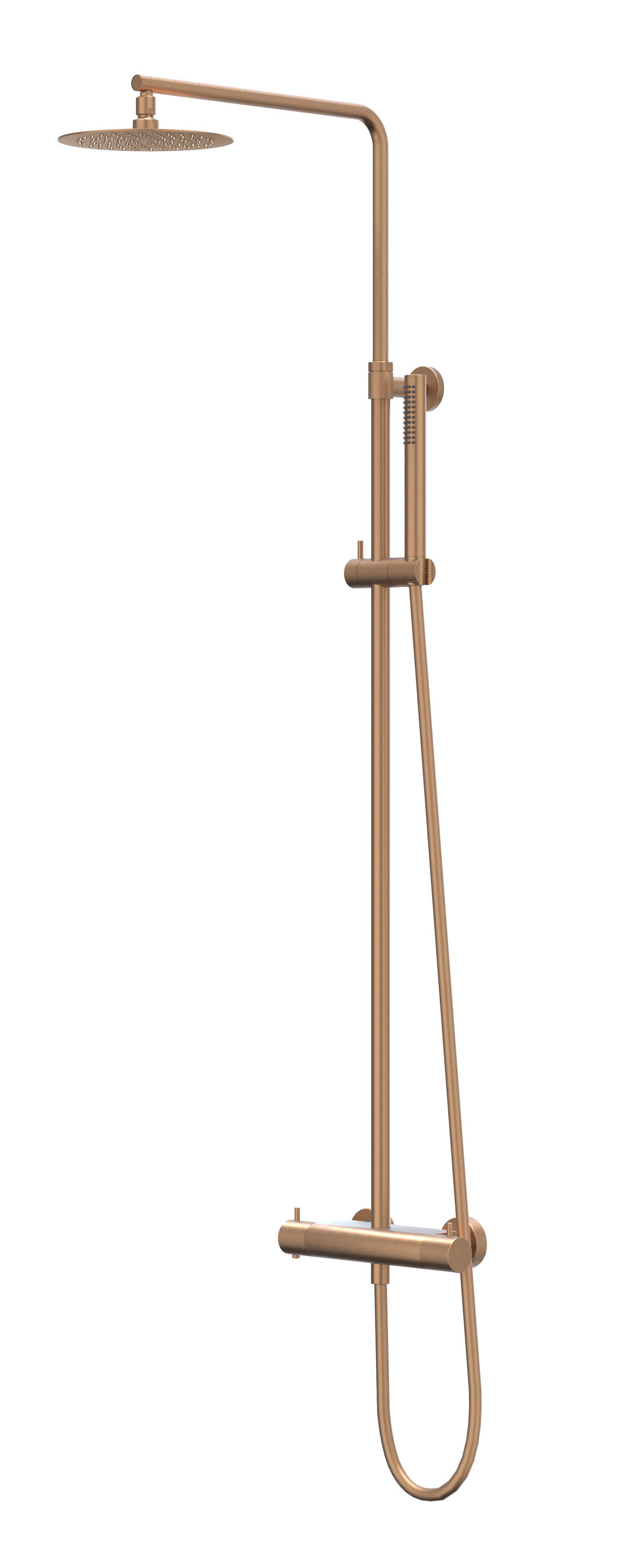 IVY Bond Doucheset opbouw set R20cm sl en staafmodel CSB1GKAA gebr. mat koper PVD