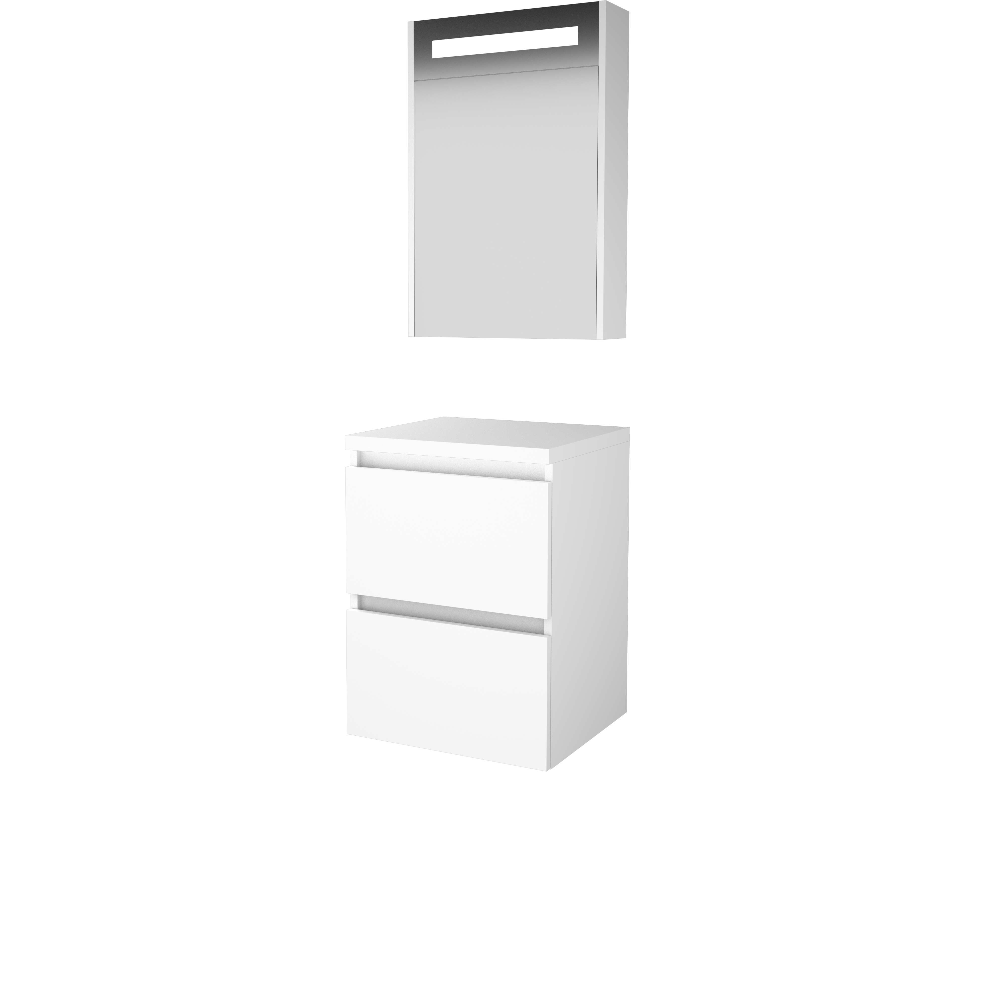 Basic Prem. 46 onderk. GL incl. 2 la + afdekplaat incl. sp.kast m. geint. Led B500xD460 Ice White / 1813528