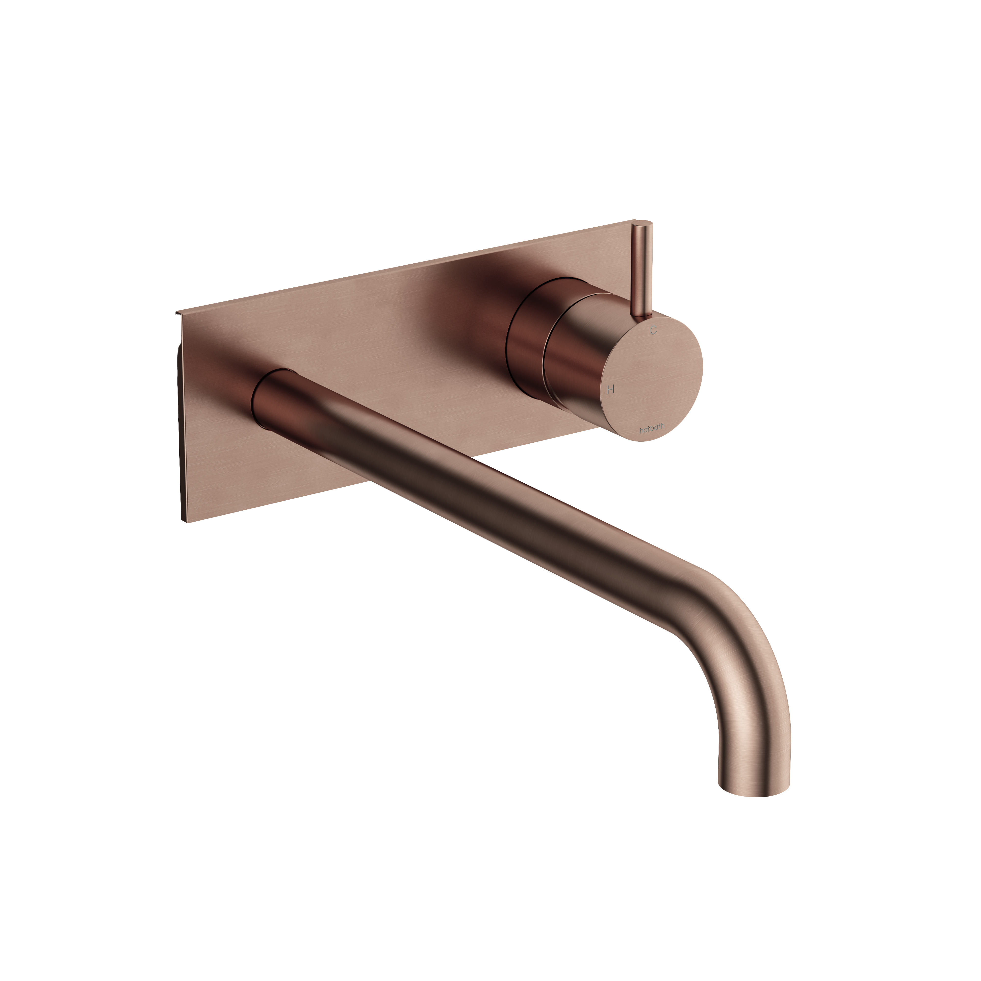 Hotbath Cobber afbouwdeel tbv inbouw wastafelkraan 25cm uitloop CB106EXT25BCP Geborsteld Koper PVD