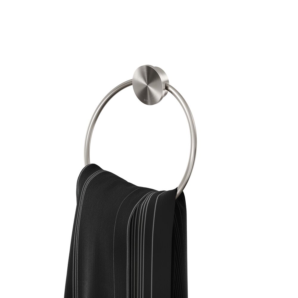 Geesa Opal handdoekring 917204-05 geborsteld rvs